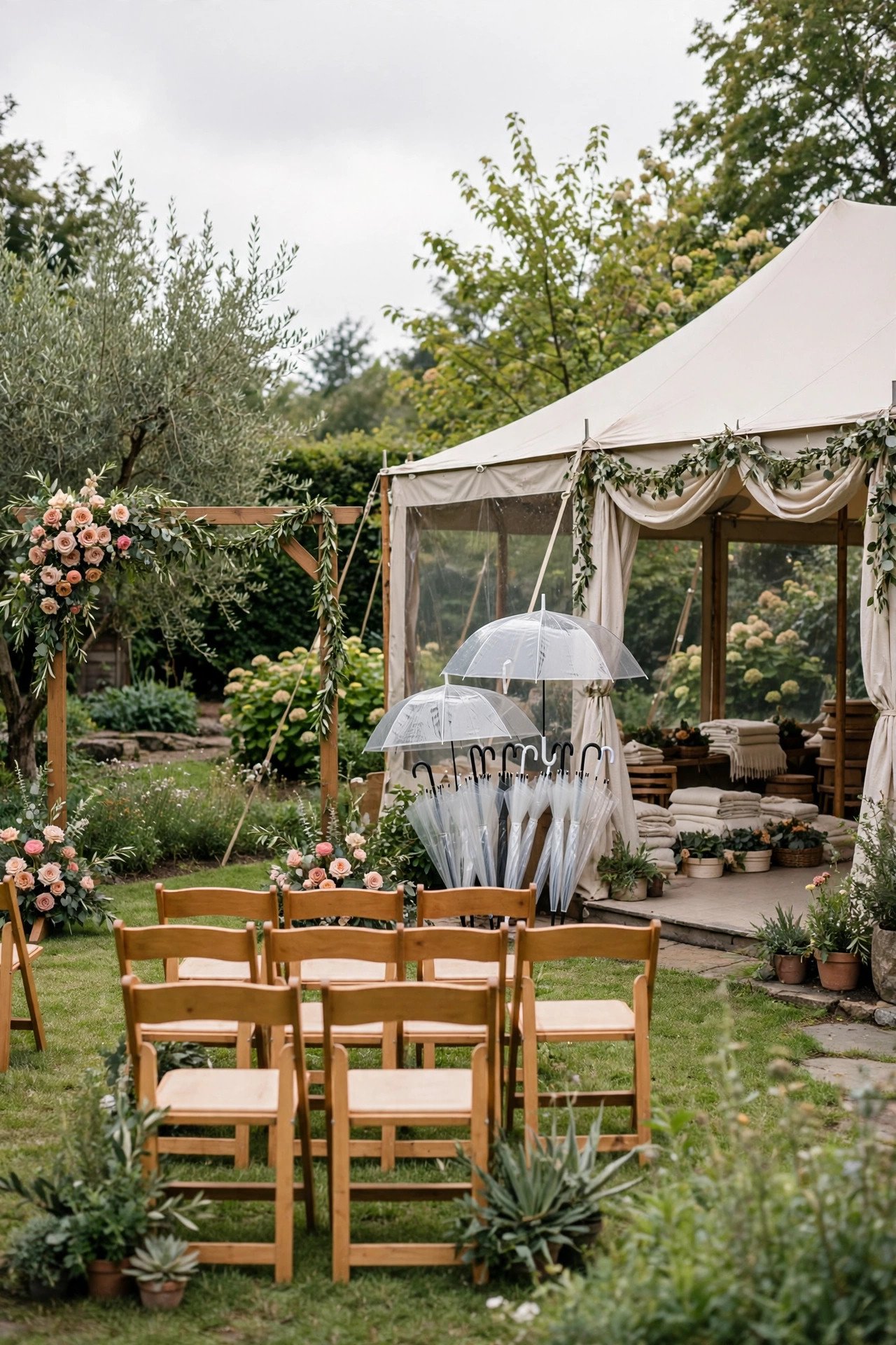 Planning a surprise vow renewal step: Have a Rain and Backup Plan Nobody Sees