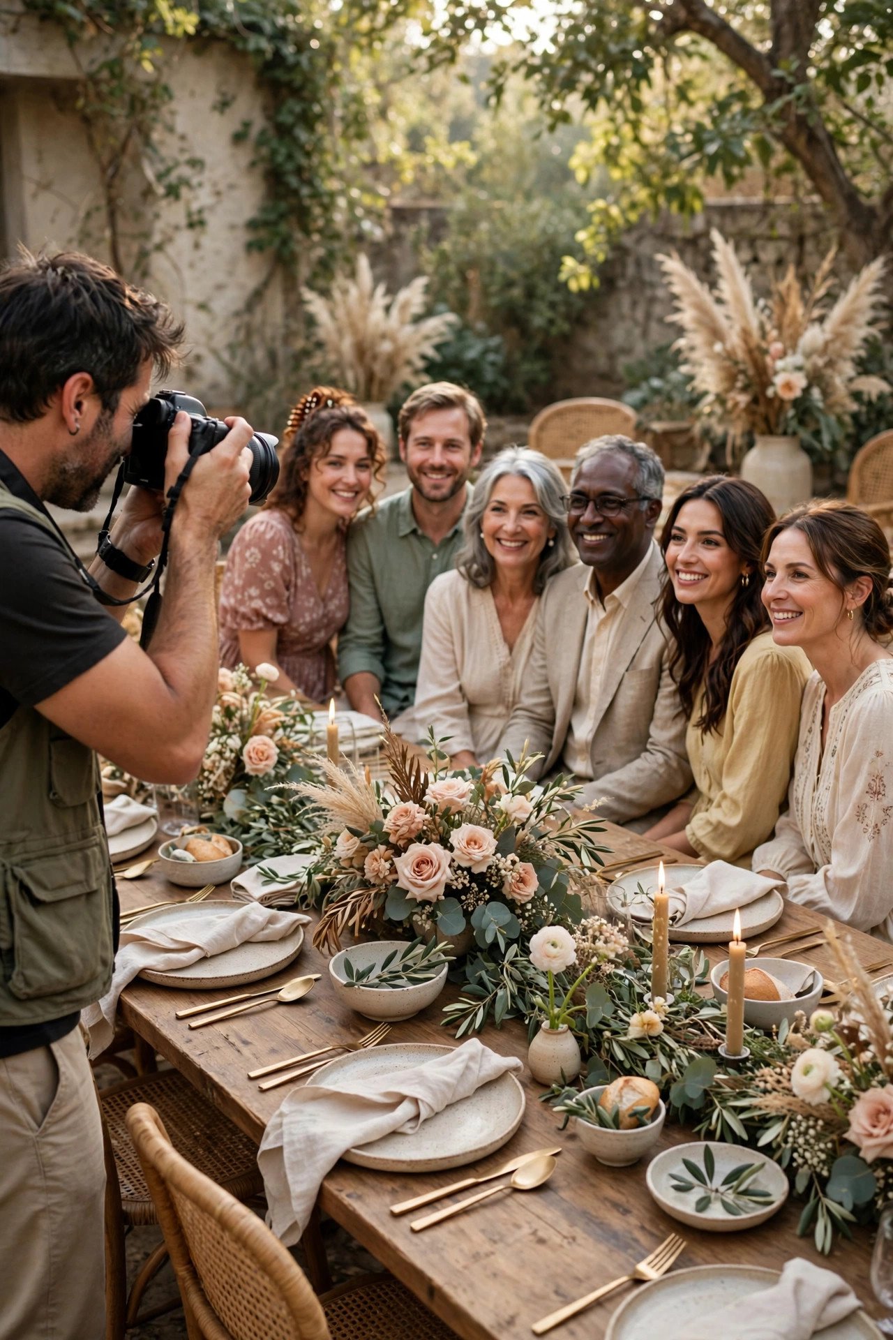 Vow renewal photography moment: Photograph Each Table Group Early