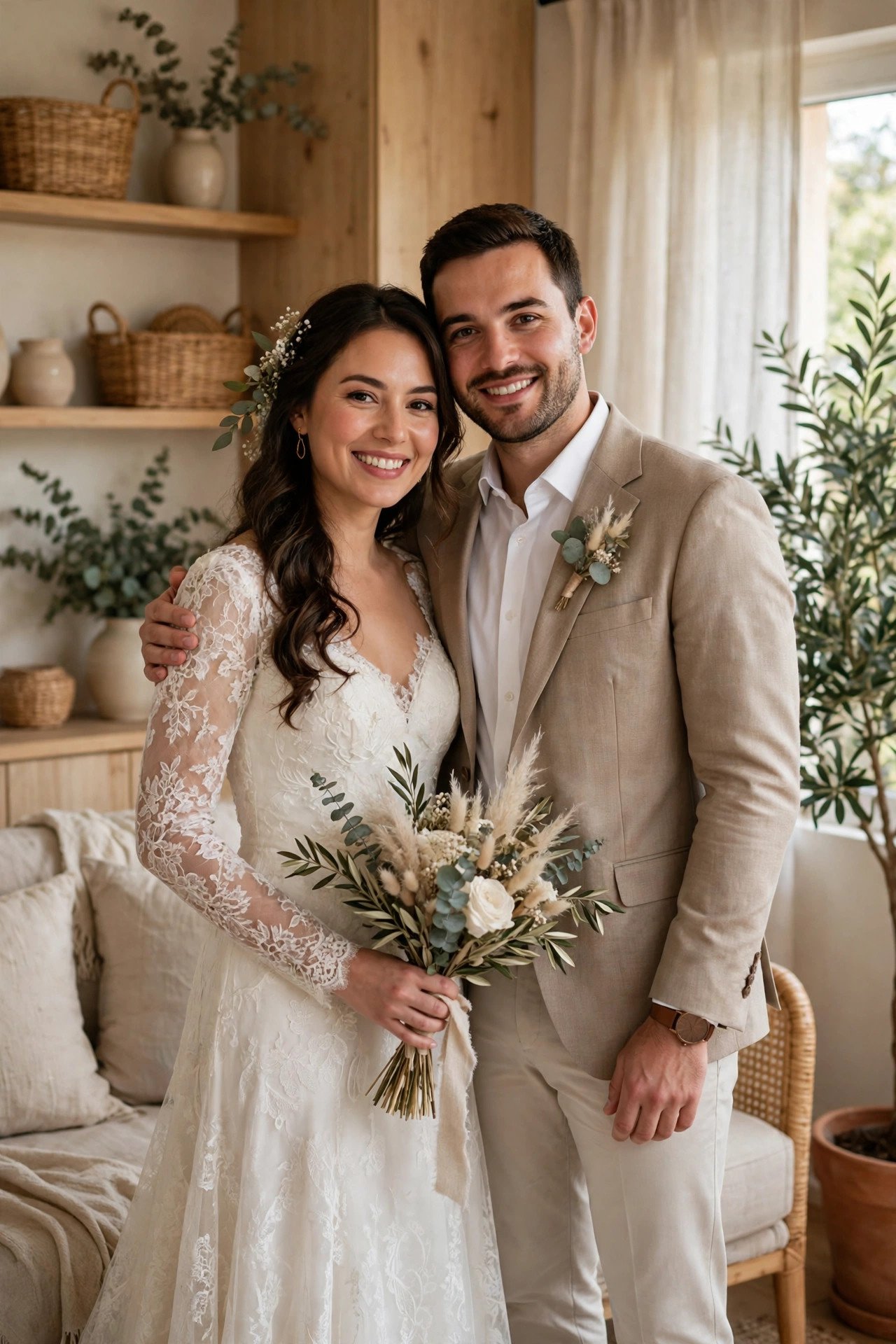 Vow renewal outfit idea: A Final Full-Dress Rehearsal Photo