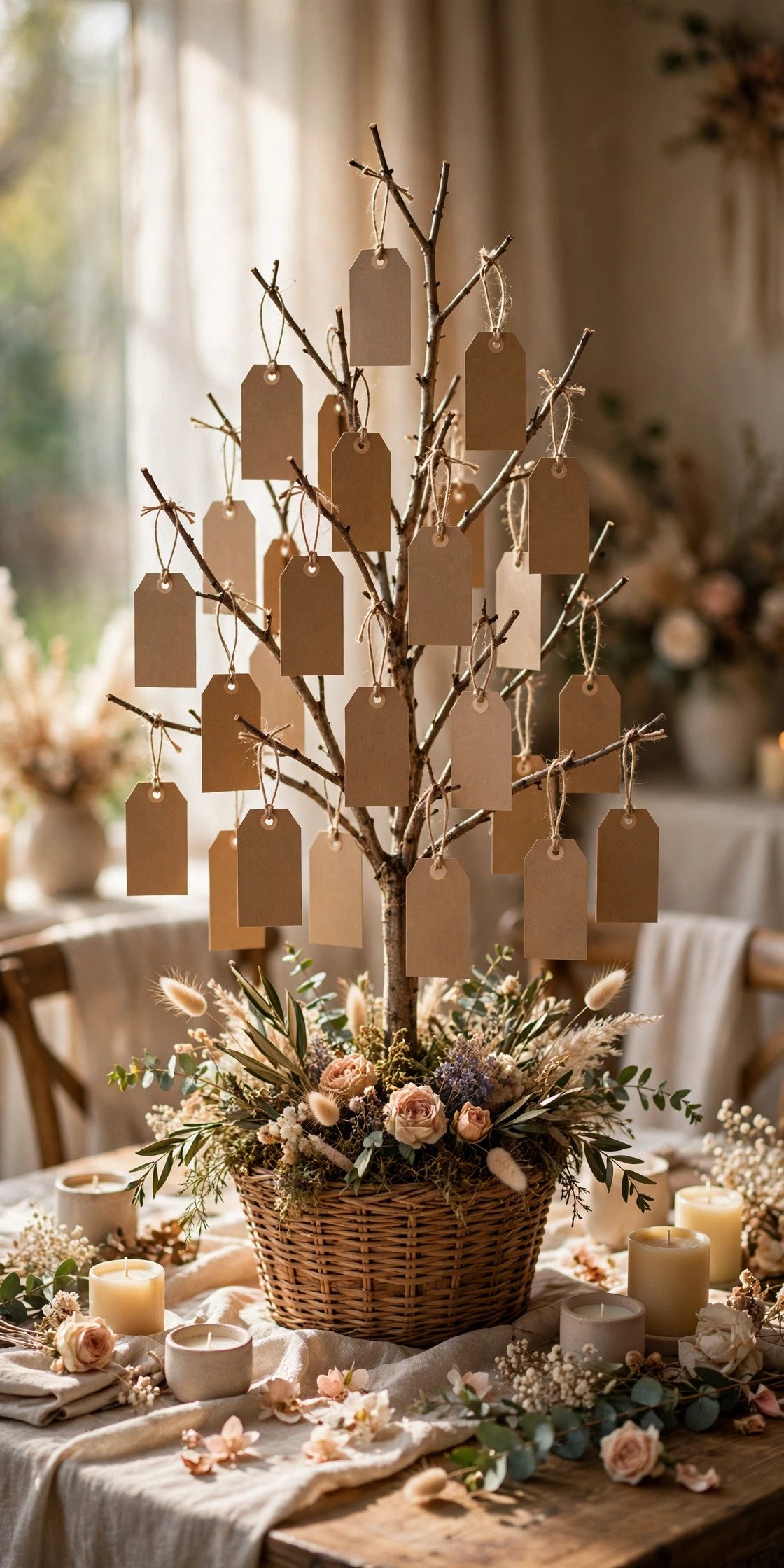 Vow renewal gift idea presented to a couple: A Practical Registry-Free Gift Card Tree