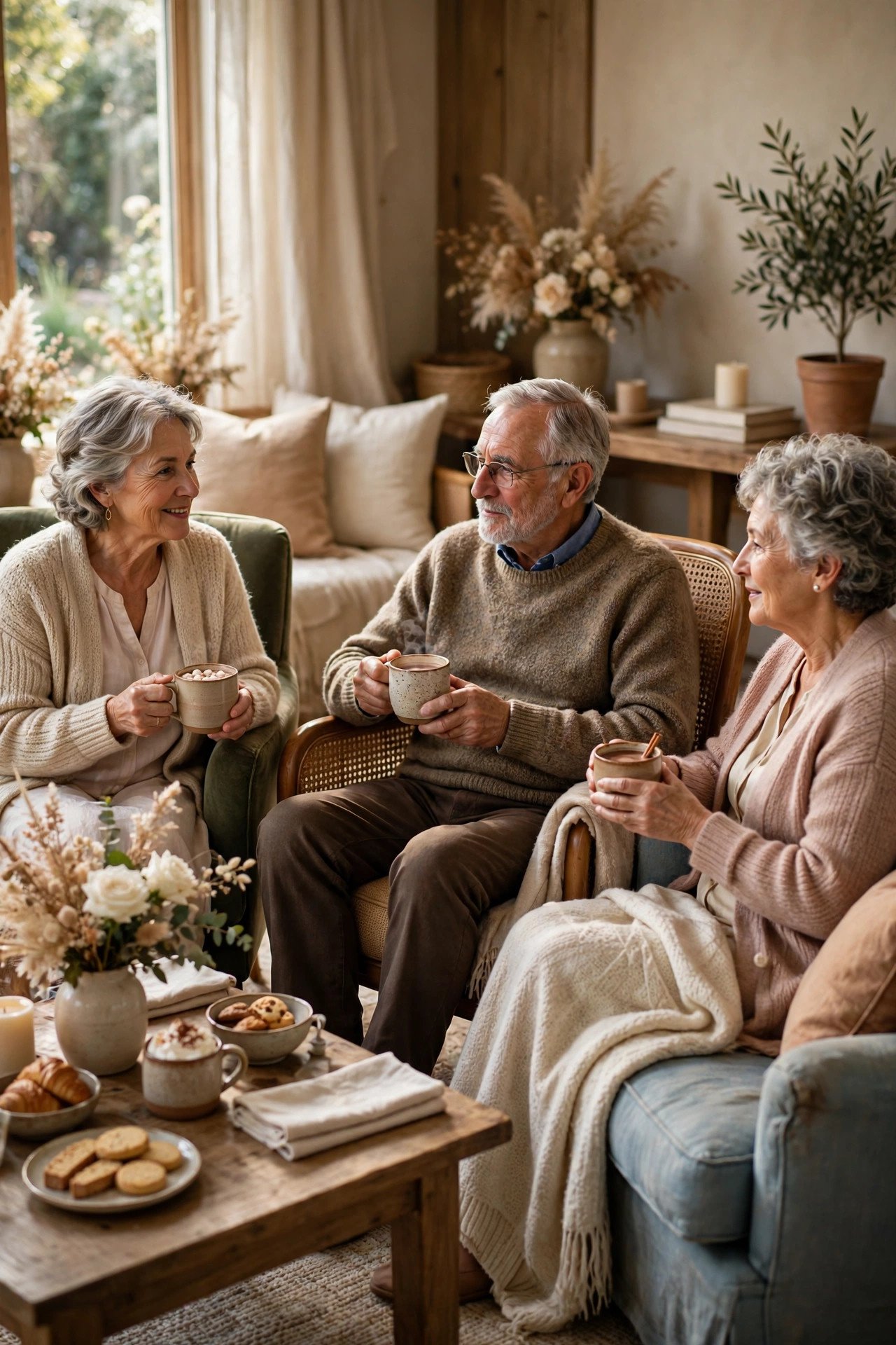 Anniversary party idea in action: A Quiet Lounge With Coffee and Cocoa
