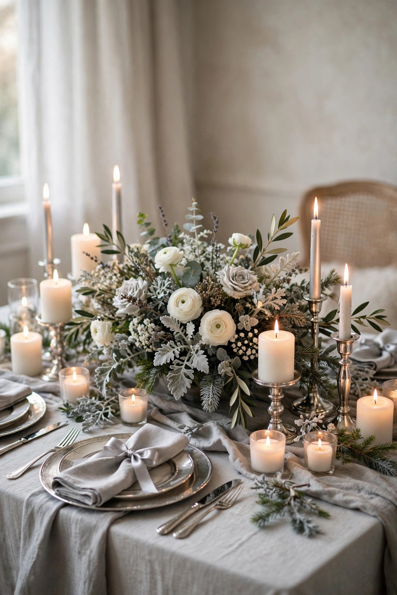 25th silver anniversary party idea: Silver as the Whole Story: Palette First