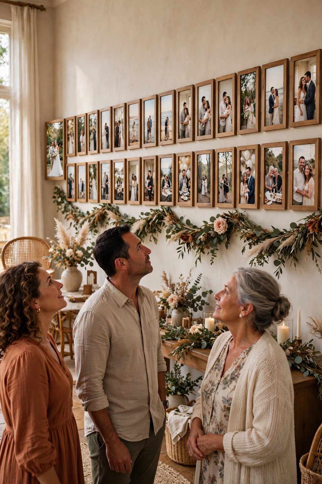 25th silver anniversary party idea: A Quarter-Century Photo Timeline
