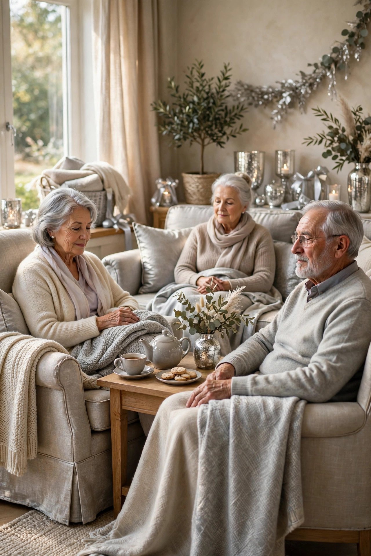 25th silver anniversary party idea: A Quiet Silver Lounge for Elders