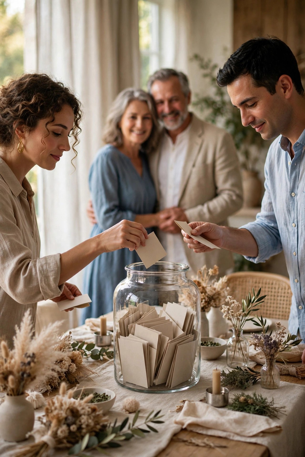 25th silver anniversary party idea: A 'Next 25' Wishes Jar