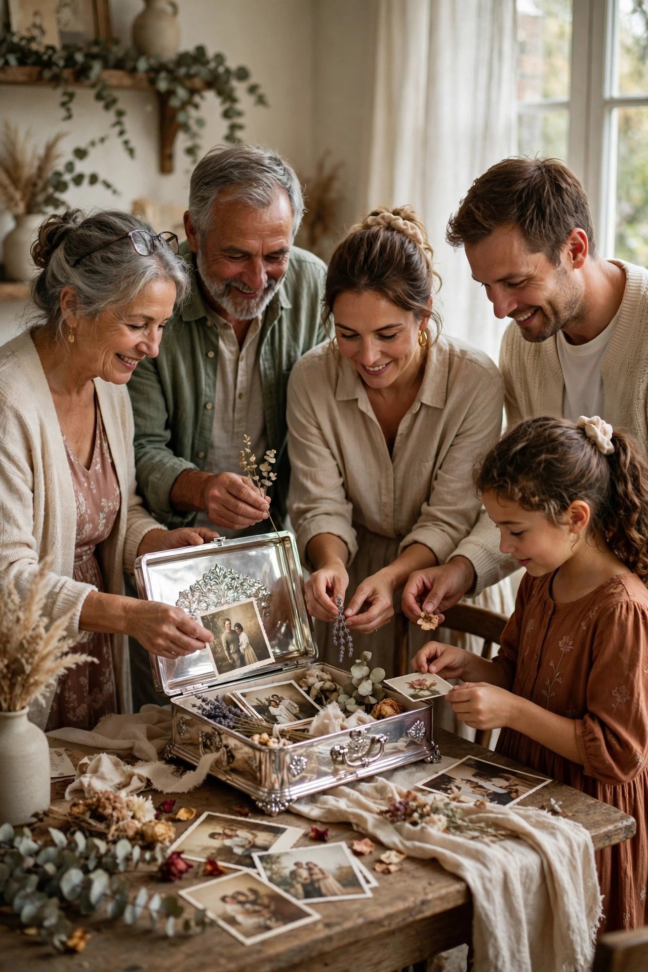 25th silver anniversary party idea: A Silver Keepsake Box Assembled Live