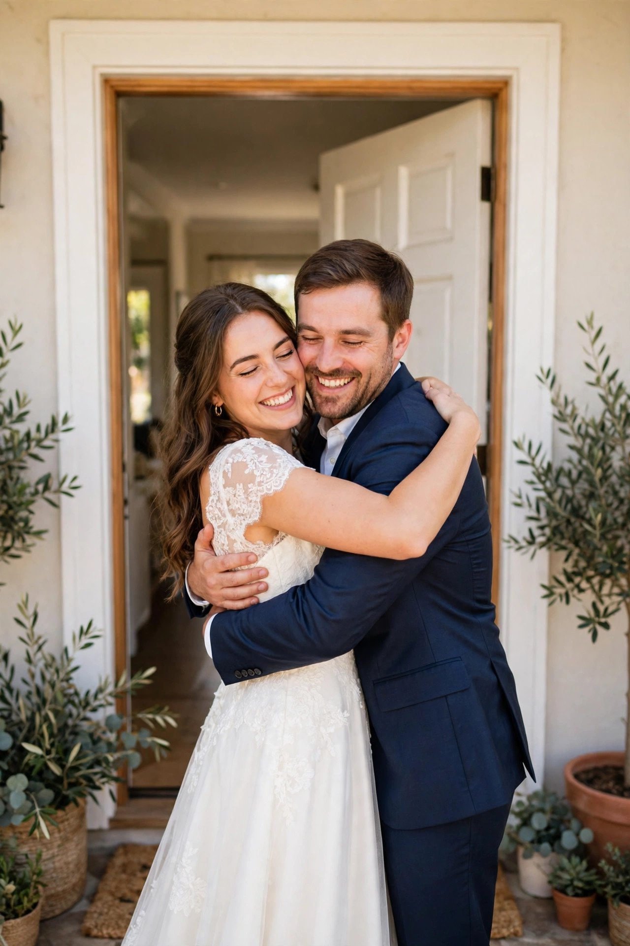 Anniversary photo idea for the caption: Still my favorite hello.