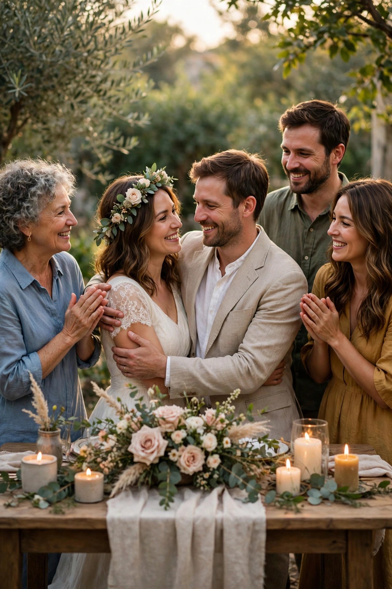 Guests celebrating at a vow renewal: State Clearly That No Gifts Are Expected