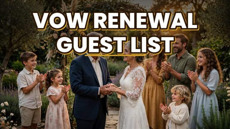 Vow Renewal Guest List: Who to Invite (2027)