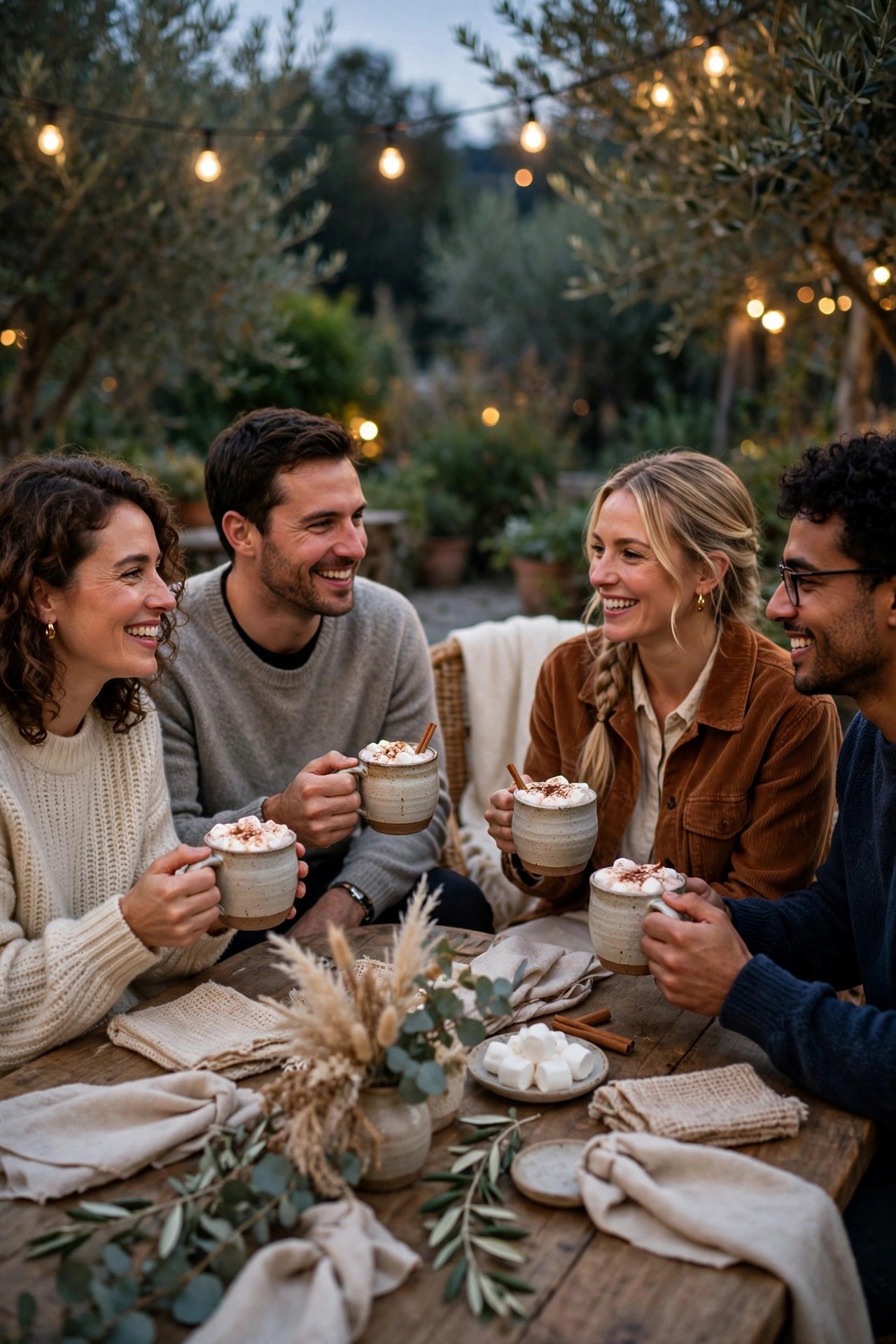 Guests enjoying a wedding welcome party: End the Night Early with a Planned Last Call for Cocoa