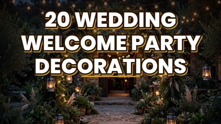20 Wedding Welcome Party Decorations (2027)