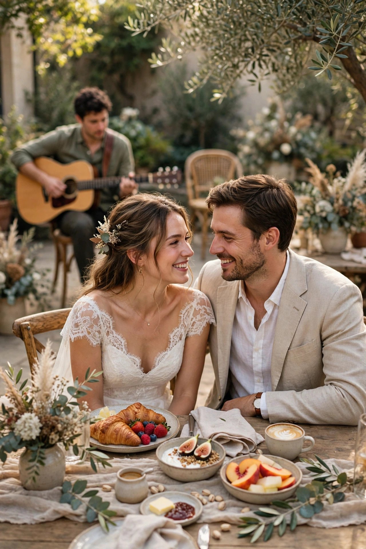 Post-wedding brunch with live acoustic music