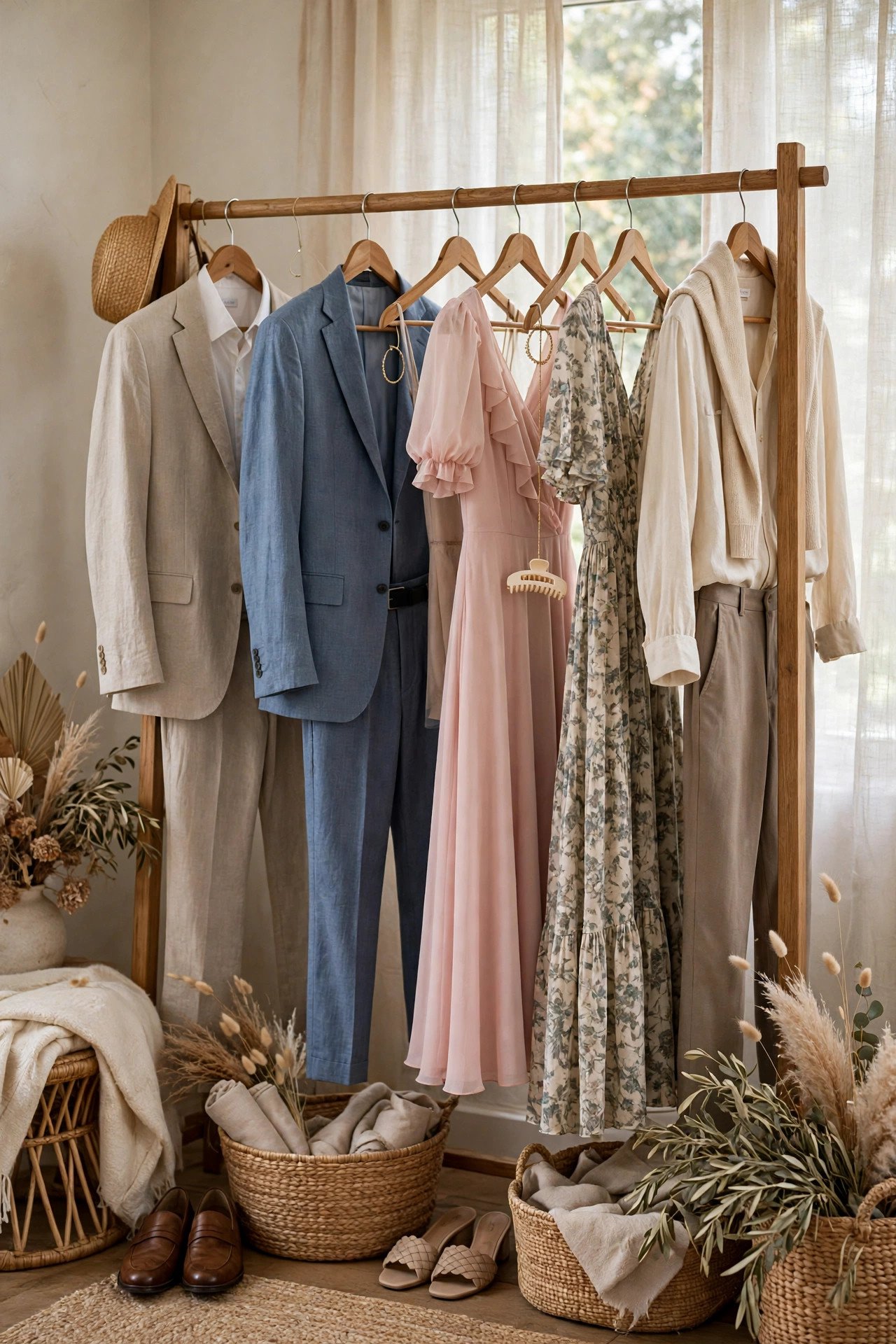 Dress code notes on a wedding weekend itinerary