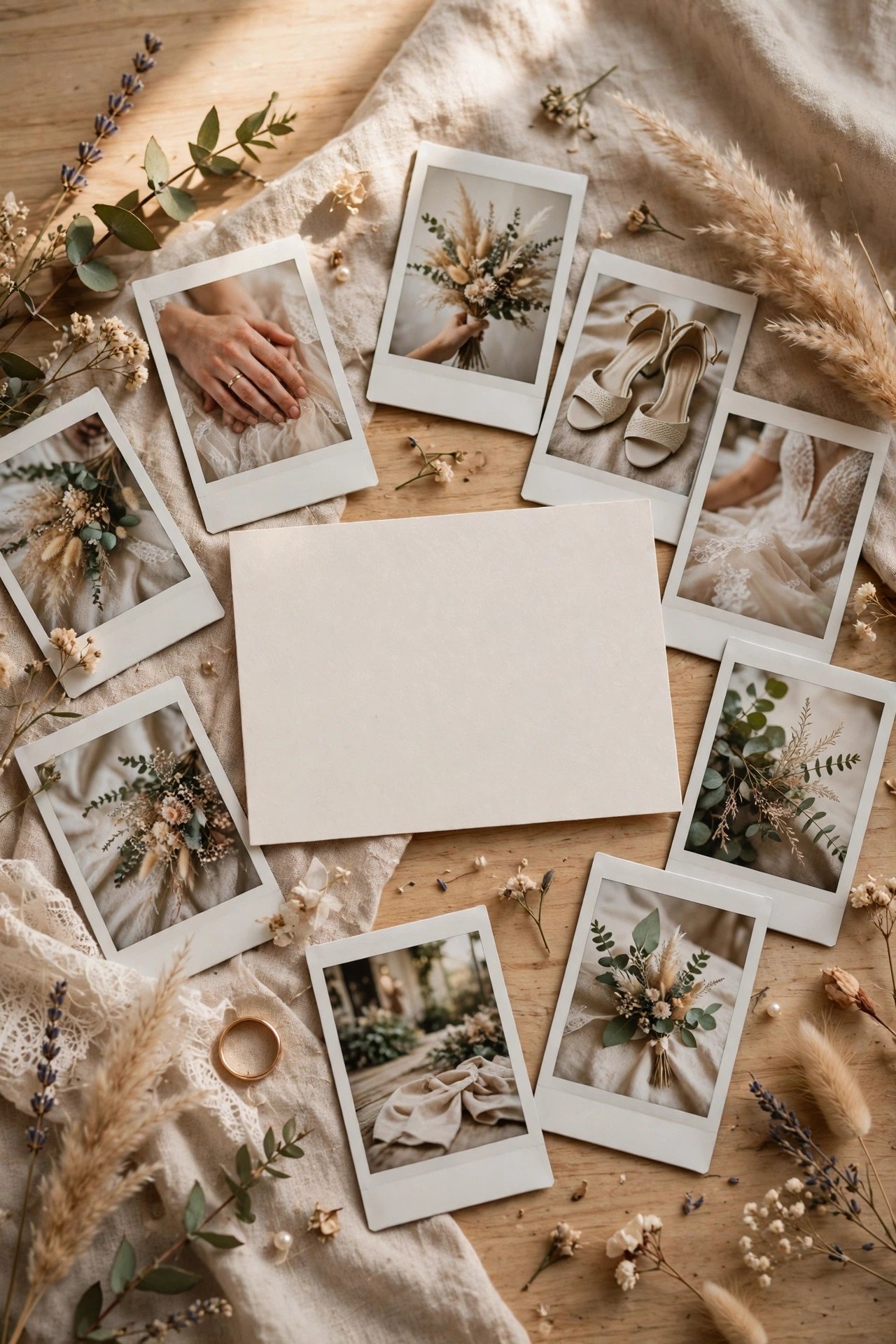 Photo sharing closing card for out-of-town wedding guests