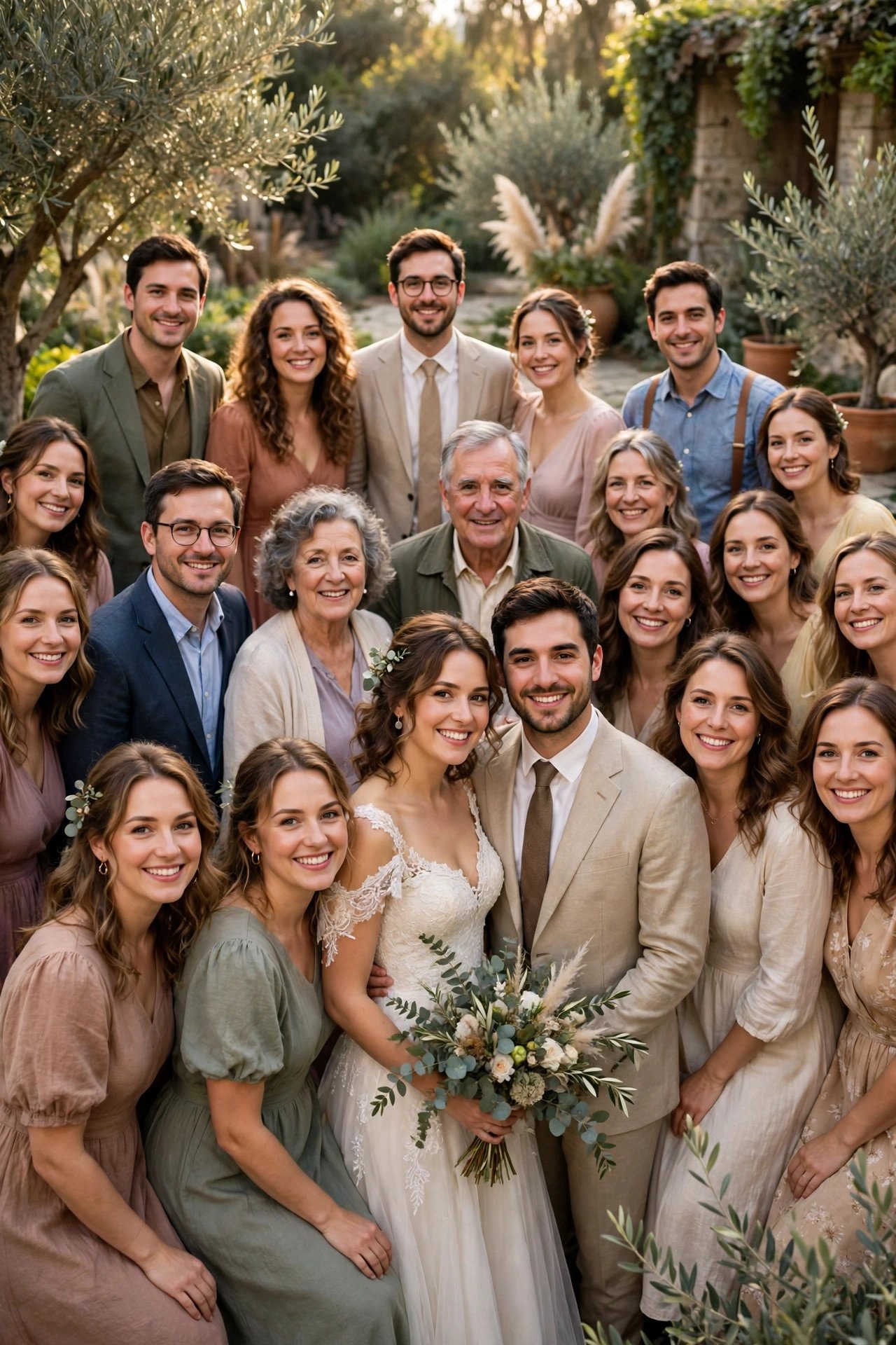 Group photo calls in a wedding guest weekend guide