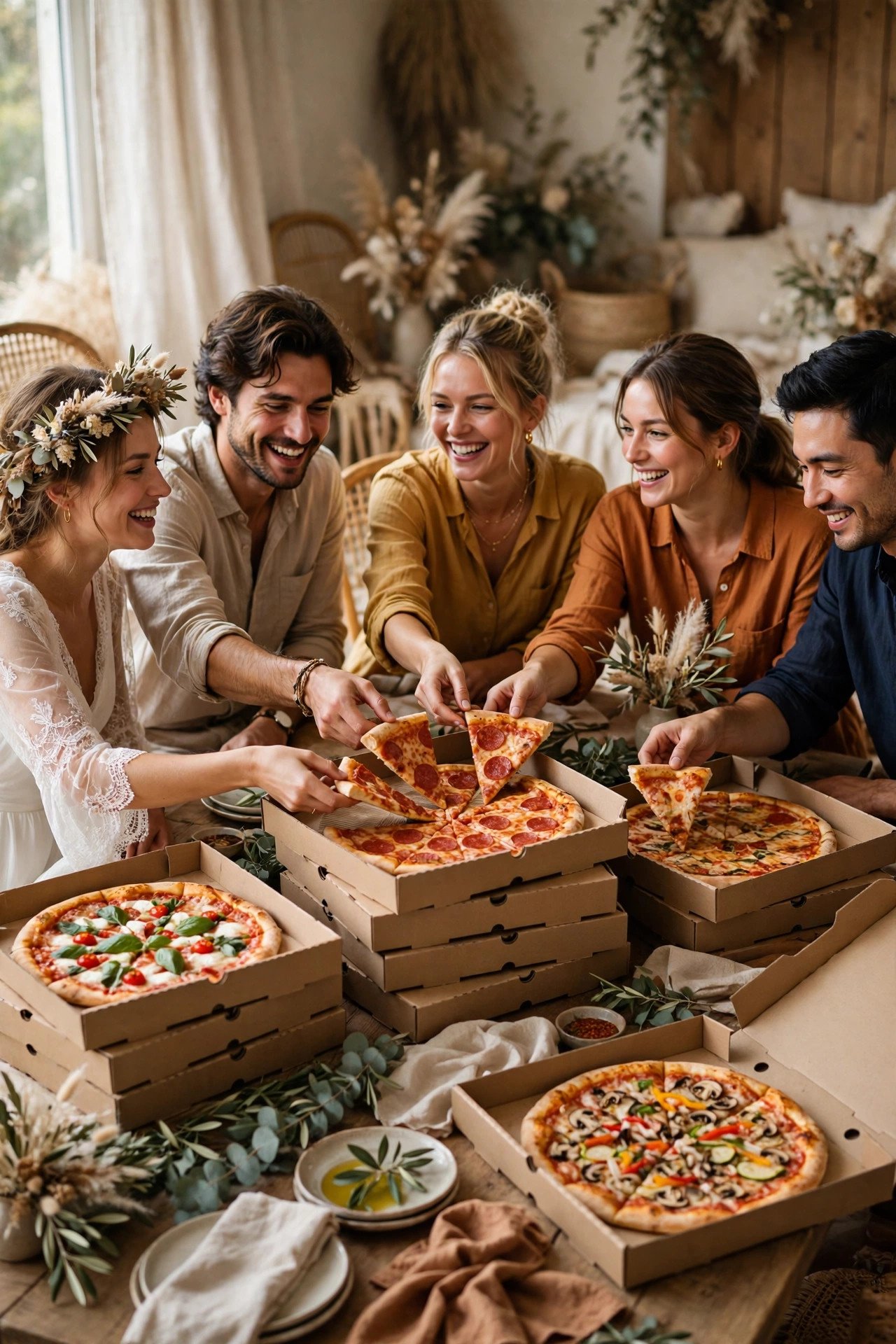 Pizza Party From the Local Favorite — zero cooking, maximum nostalgia at a wedding weekend celebration