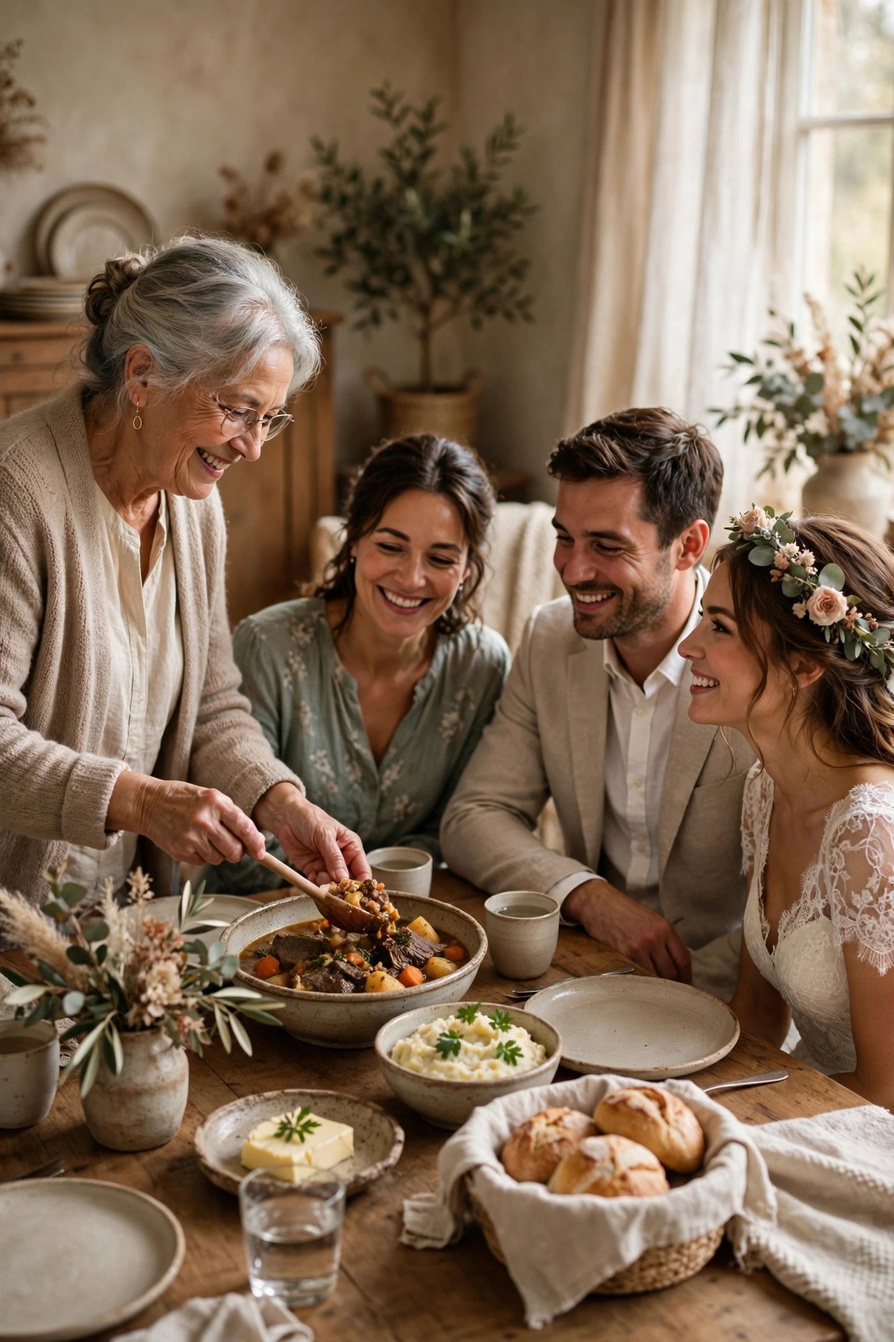 Grandma's Recipe Tribute Dinner — family recipes, told as stories at a wedding weekend celebration
