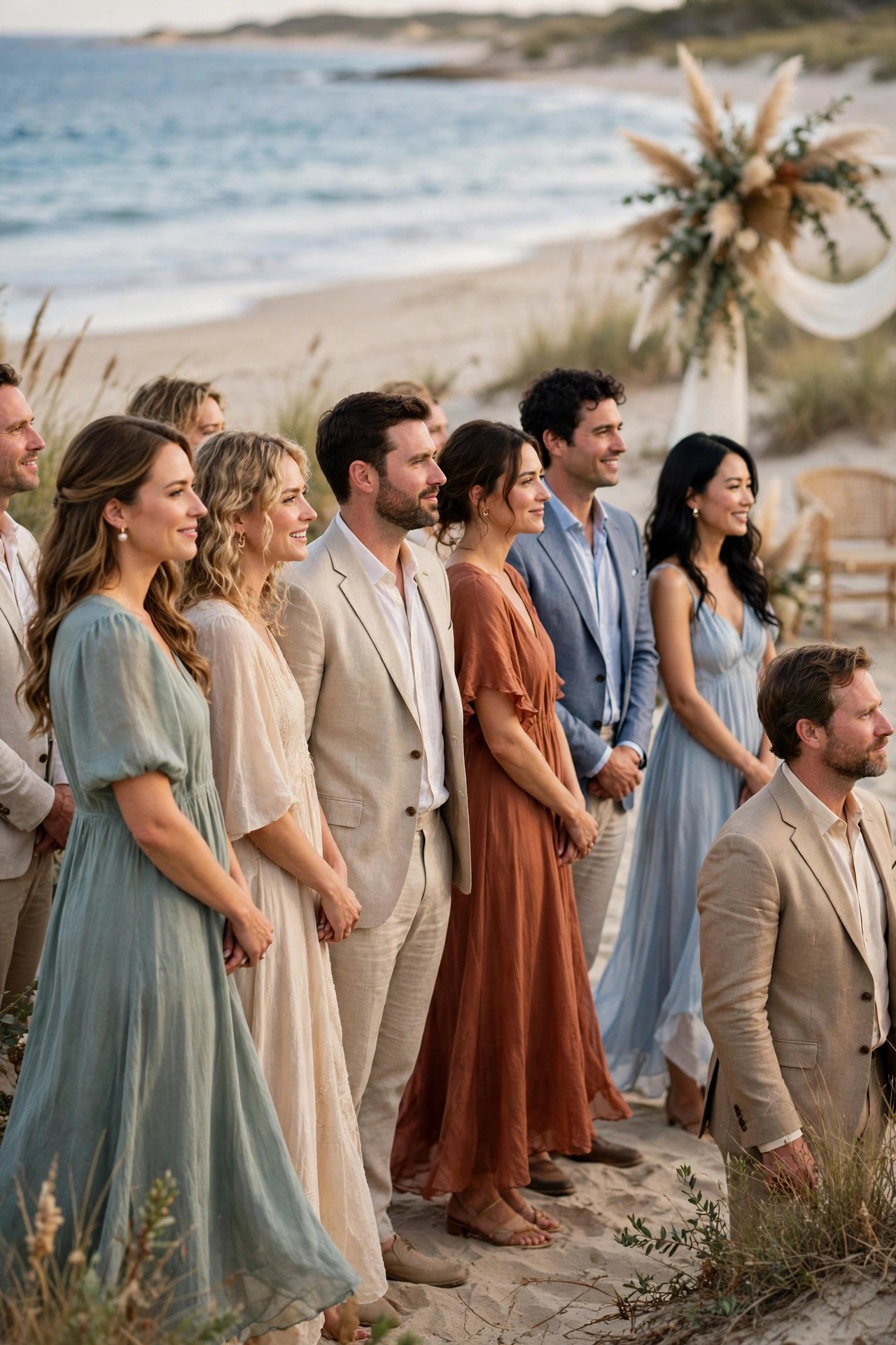 Beach Weddings: Breezy Formality — formal, but the sand votes at a wedding weekend celebration