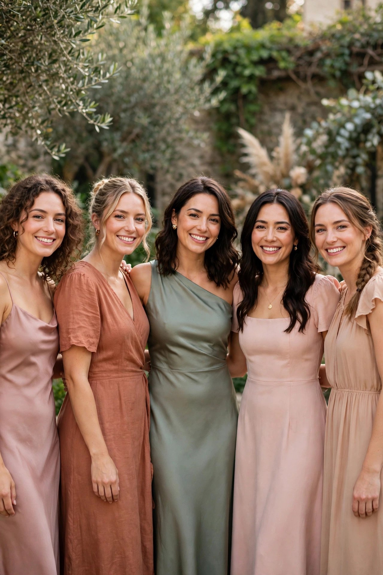 The Wedding Party: Coordinating Without Matching — same polish, personal style at a wedding weekend celebration