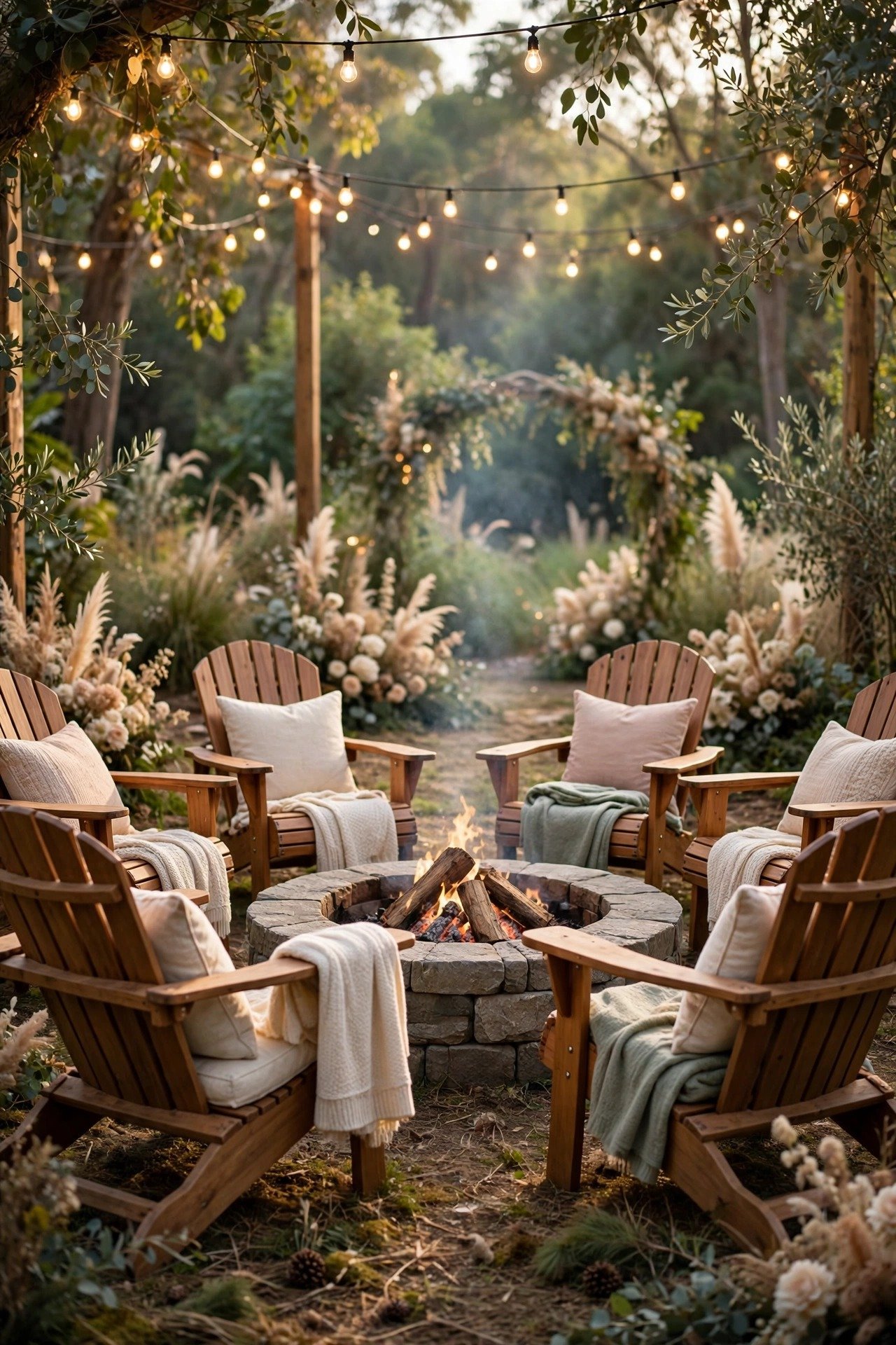 Wedding bonfire night idea: Fireside Lounge with Adirondack Chairs