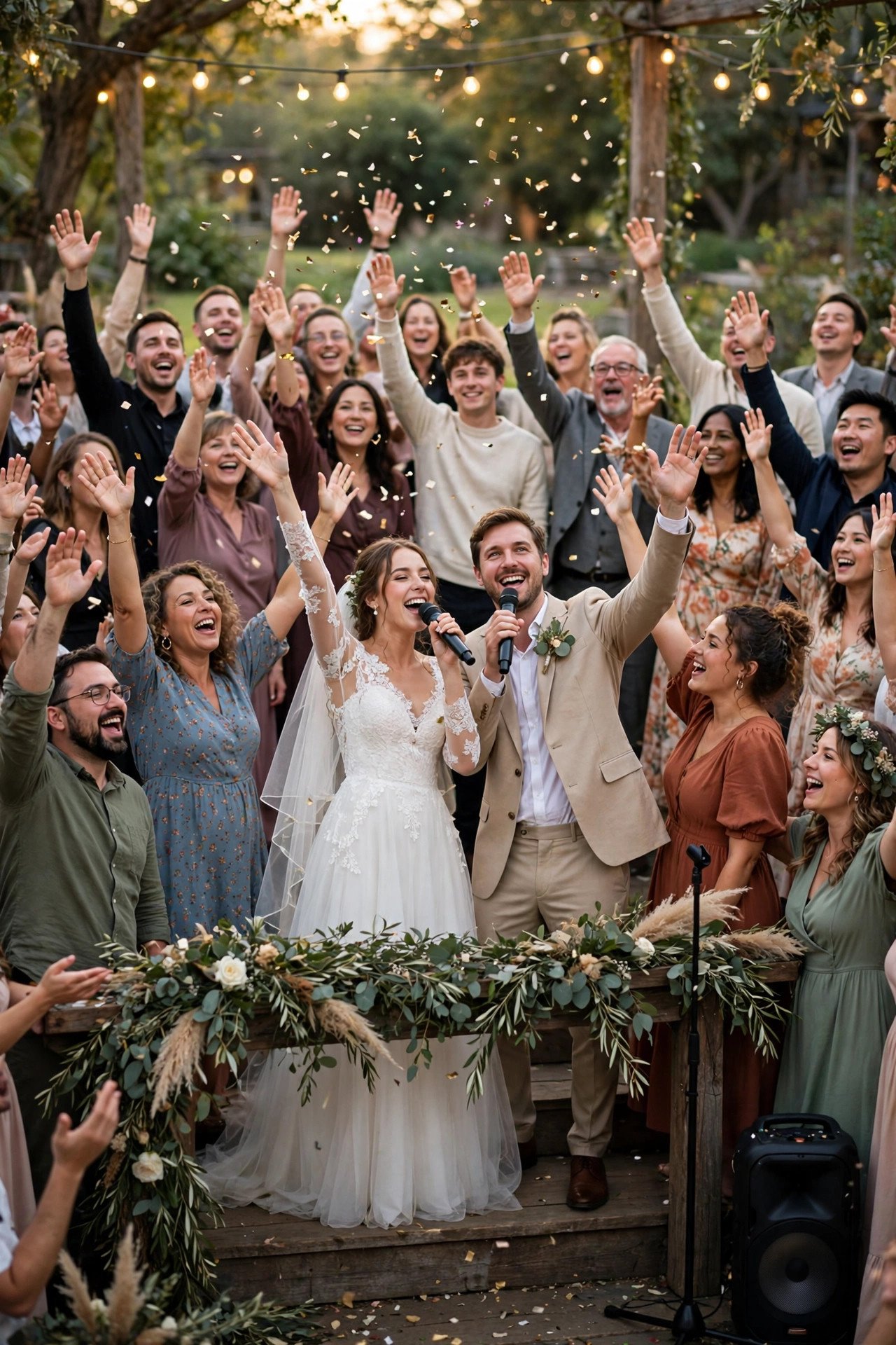 Wedding karaoke idea: One Last Song Group Finale