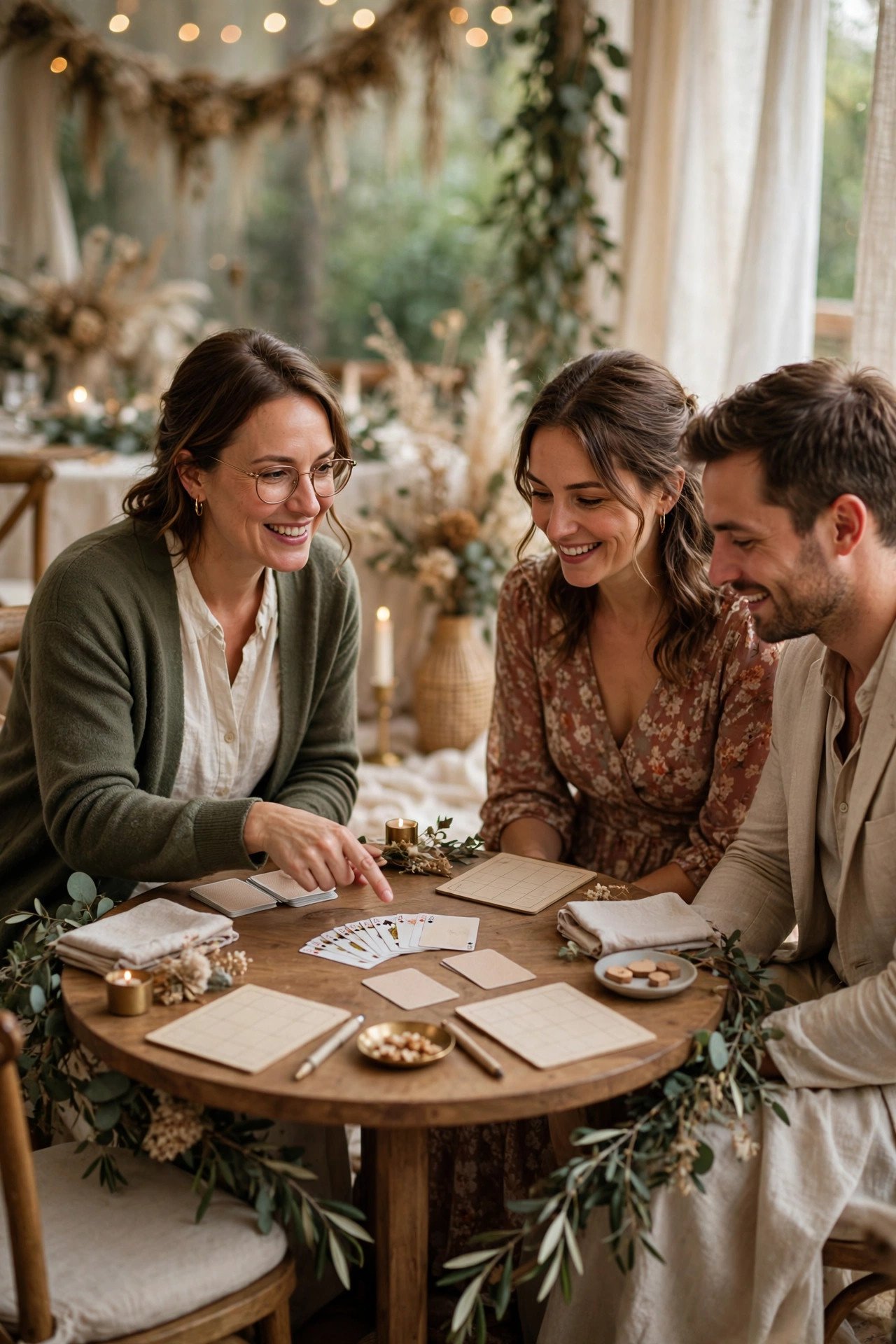 Wedding game night idea: Card Game Corner with Teachers