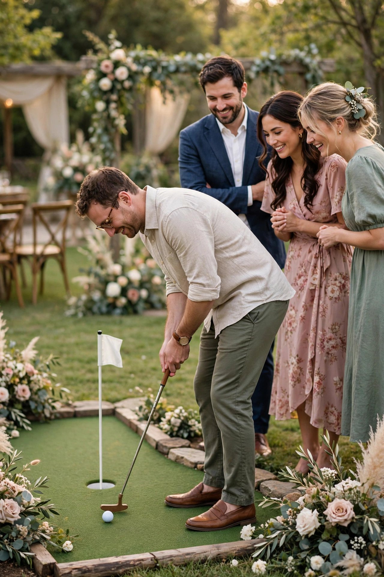 Wedding game night idea: Mini Golf Putting Challenge