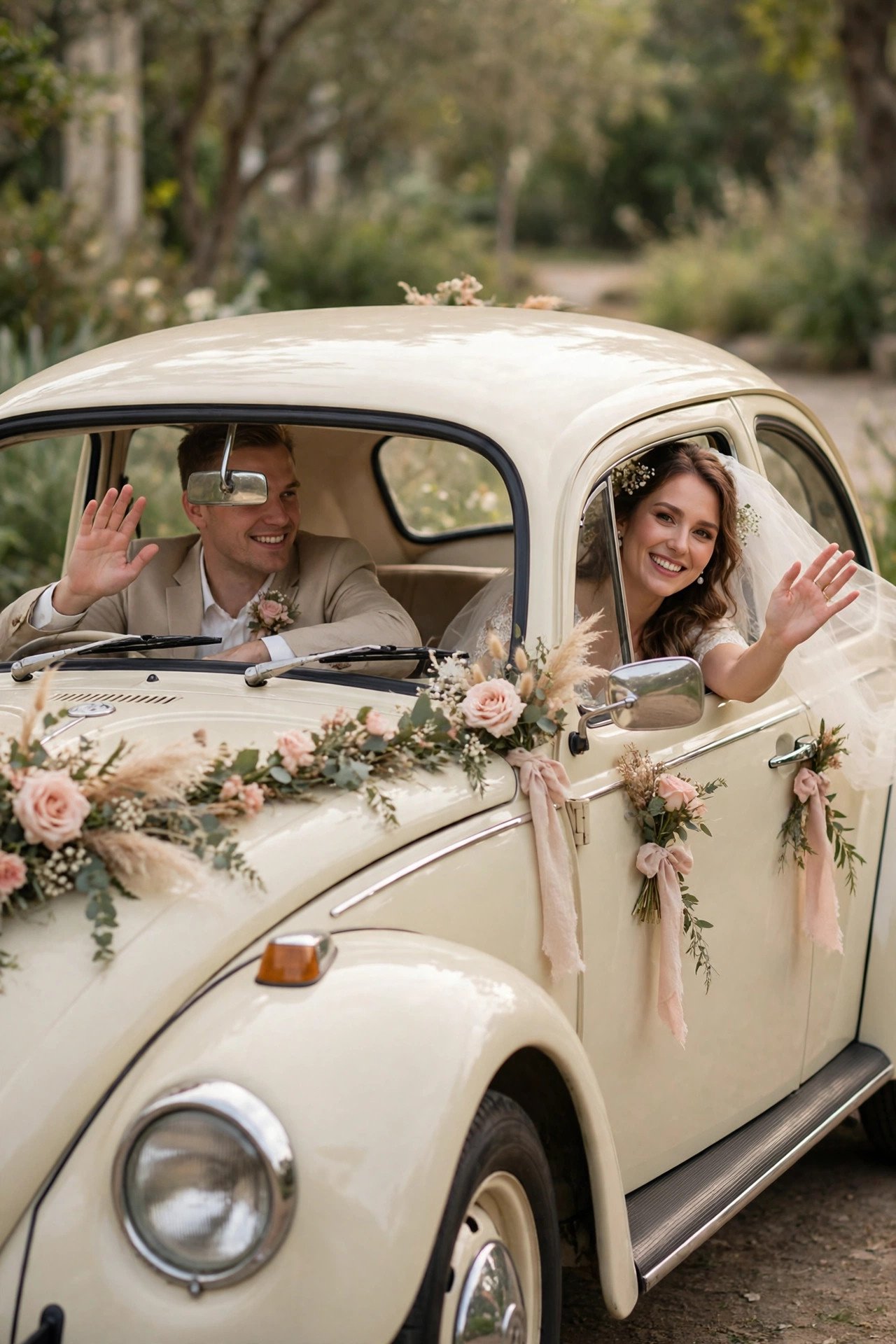 Wedding getaway car idea: Classic Beetle-Style Bug Exit