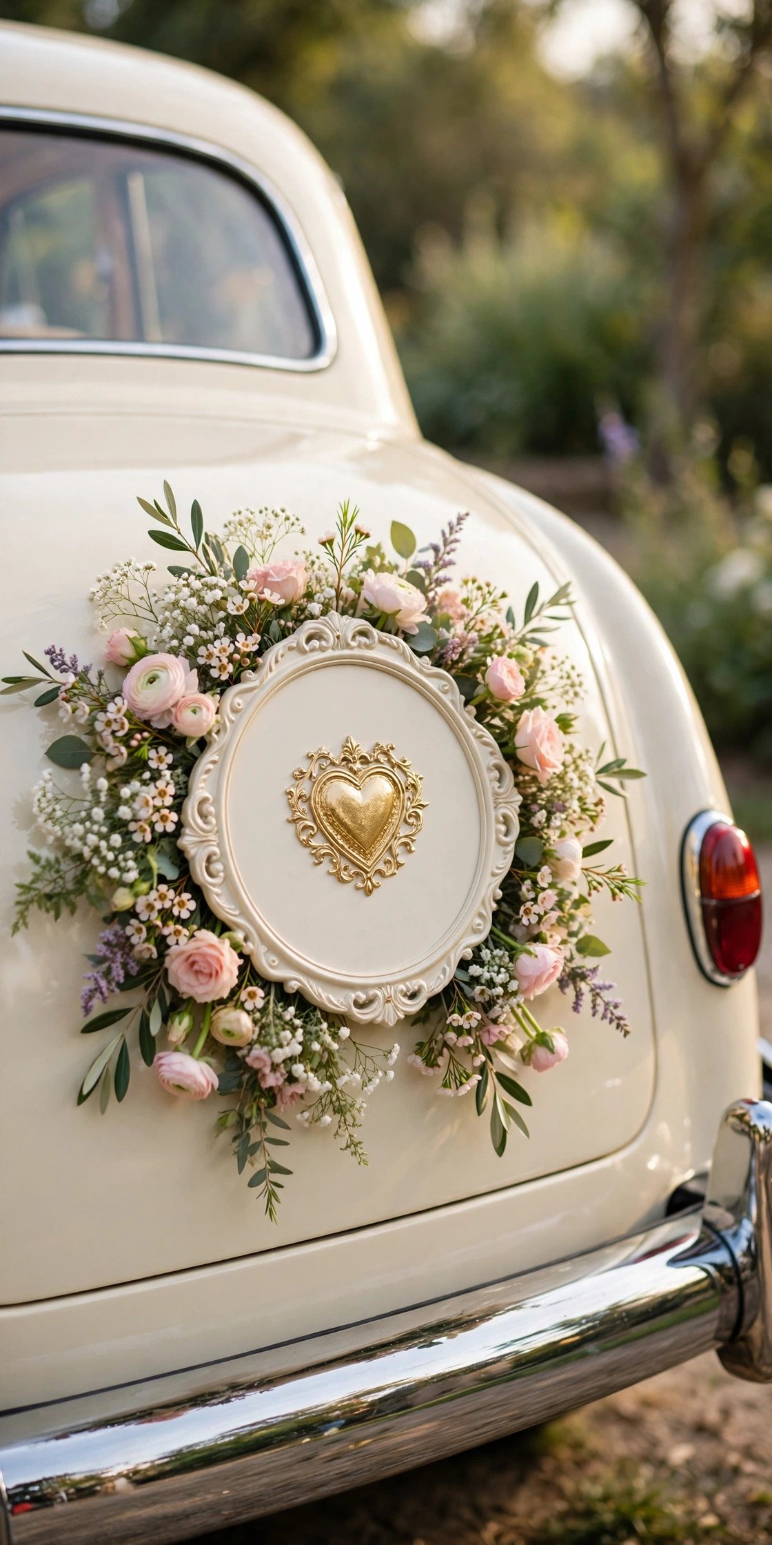 Wedding car decoration: Personalized Name and Date Plate