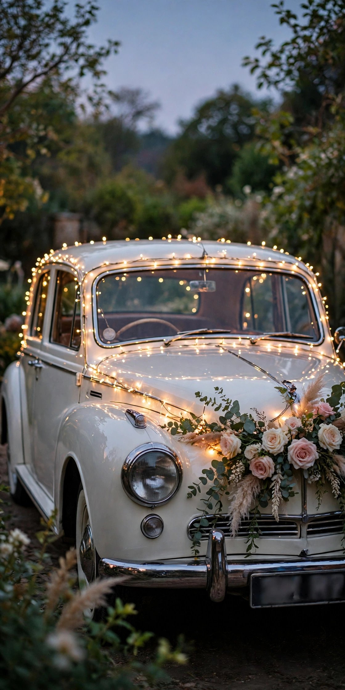 Wedding car decoration: Battery Fairy Light Outline