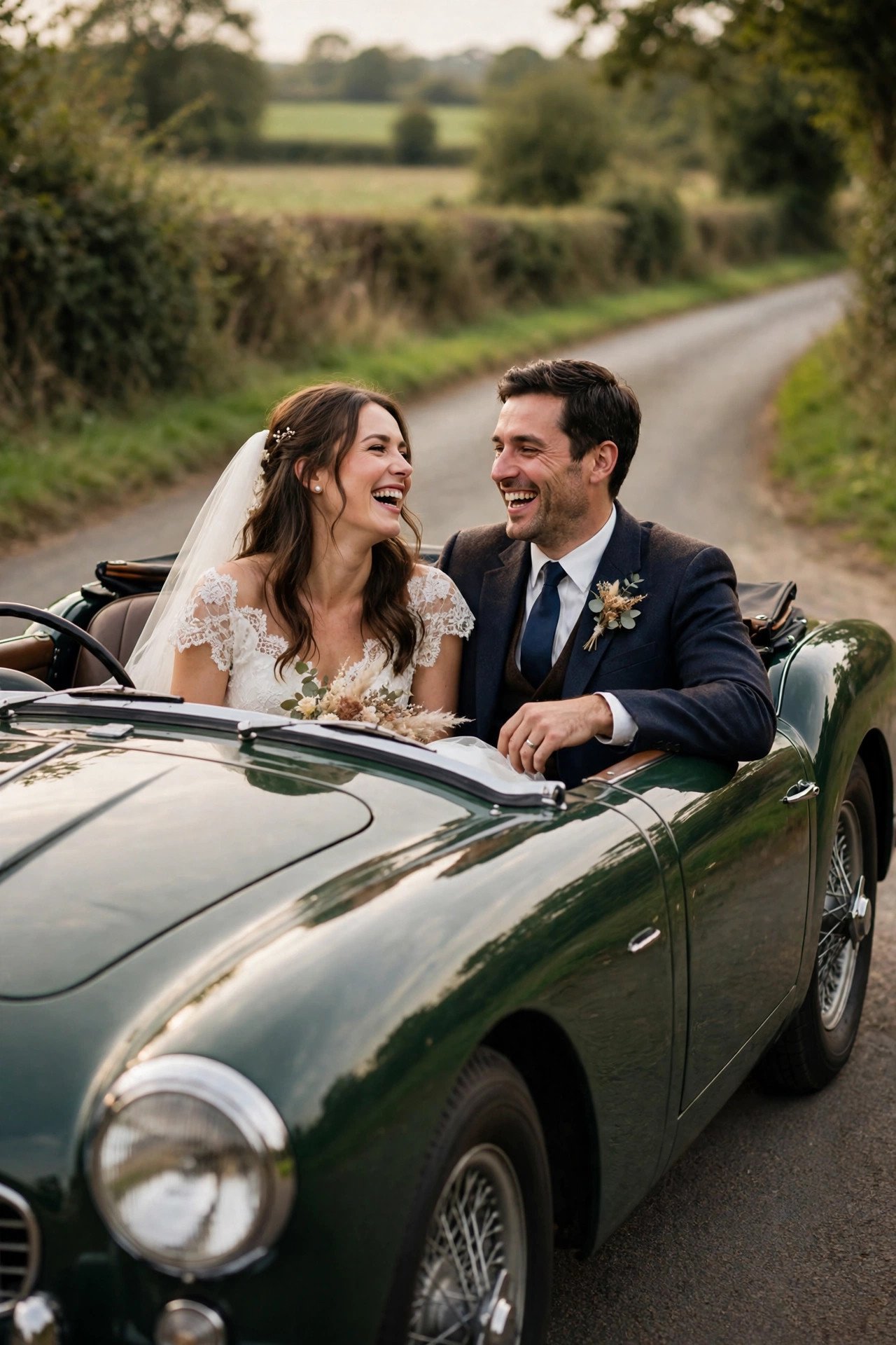 Vintage wedding car idea: 1960s British-Style Roadster