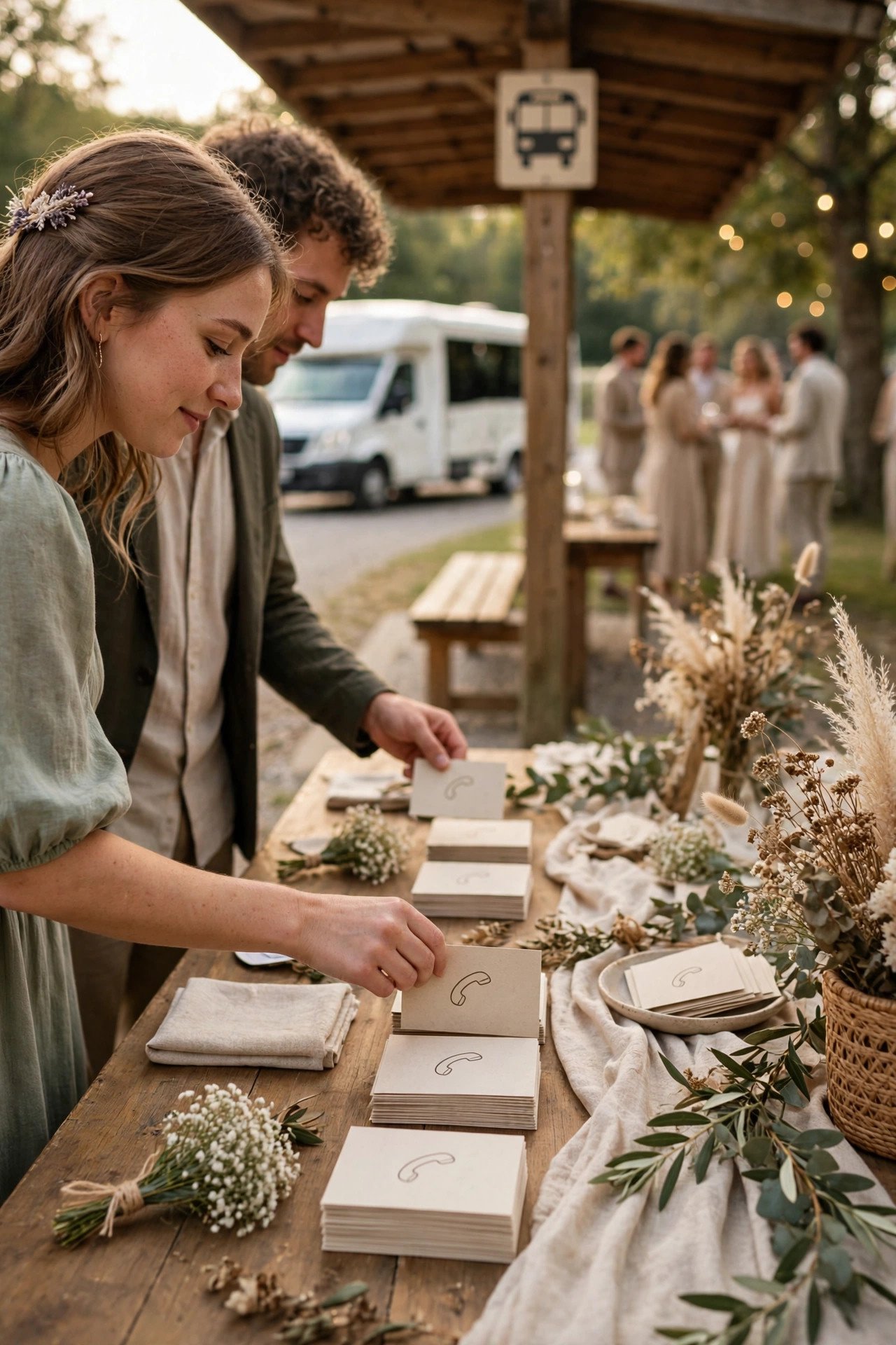 Wedding shuttle service step: Post a Day-Of Contact Number Everywhere