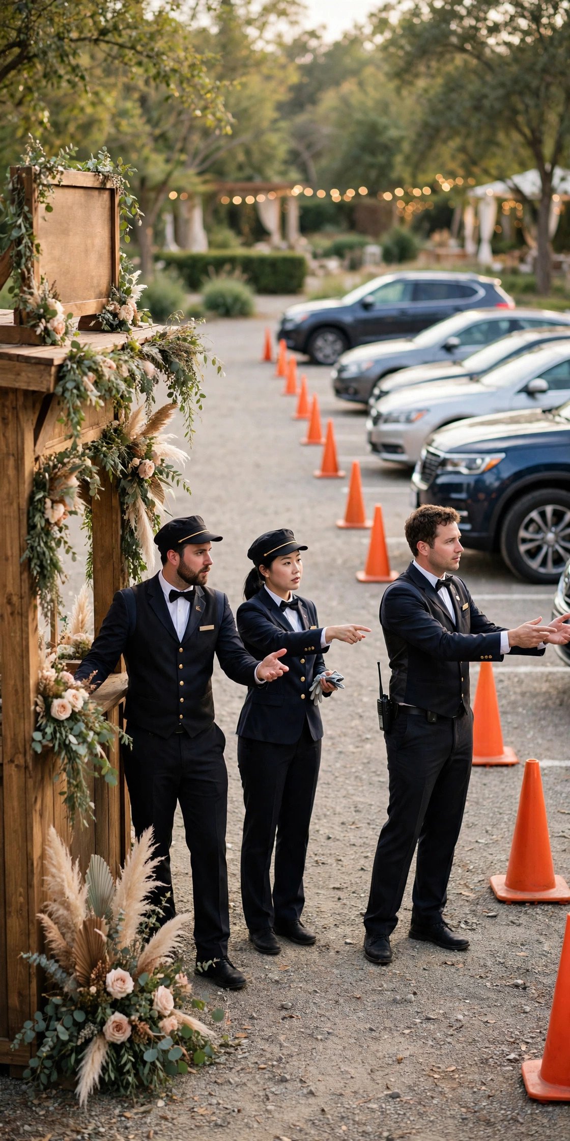 Wedding guest transportation idea: Plan Parking and Valet Clearly