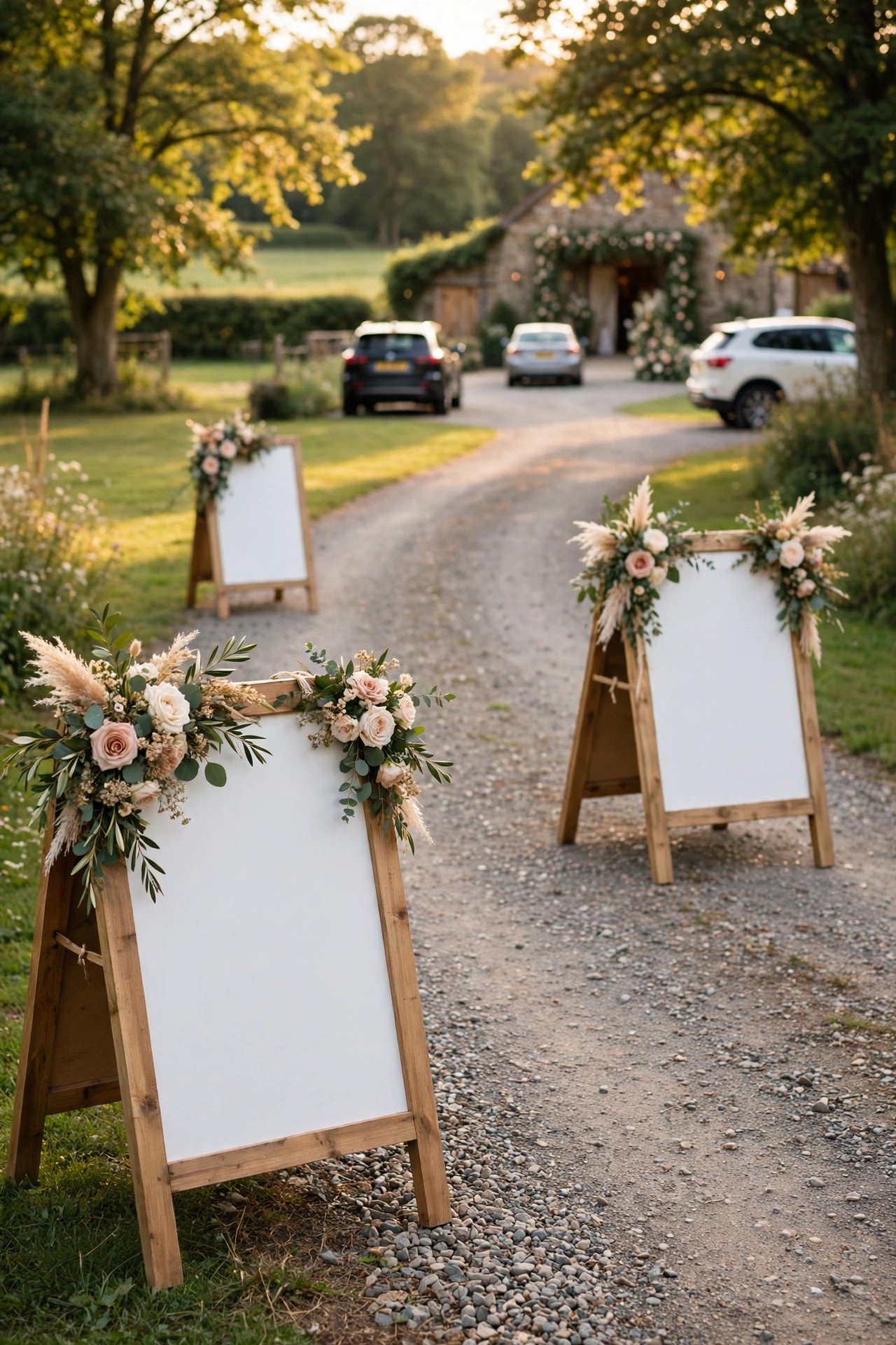 Add Directional A-Frame Signs — wedding idea illustrated for Wedding Guest Parking Ideas
