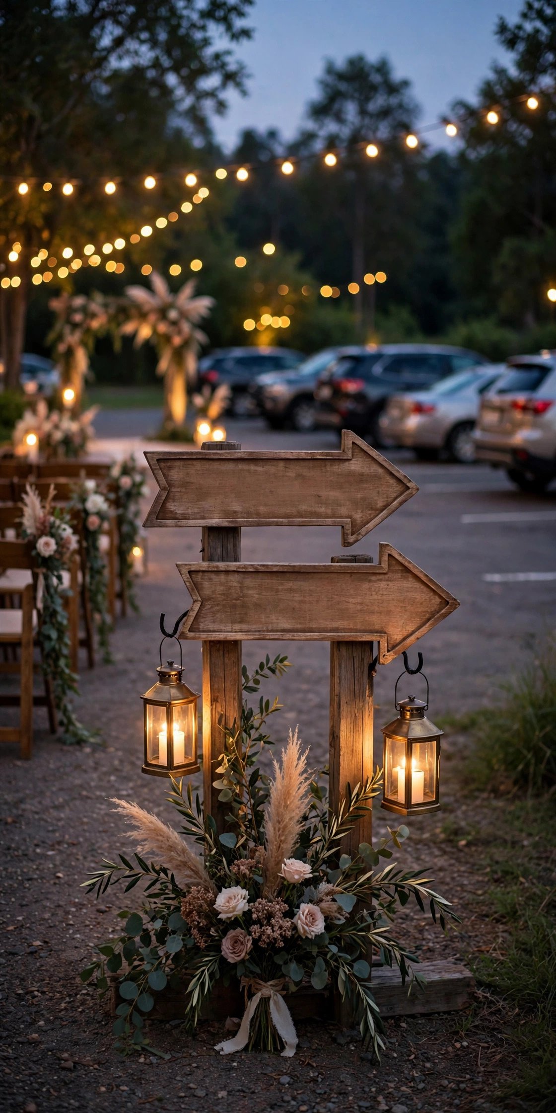 Post Clear Exit Signs — wedding idea illustrated for Wedding Guest Parking Ideas
