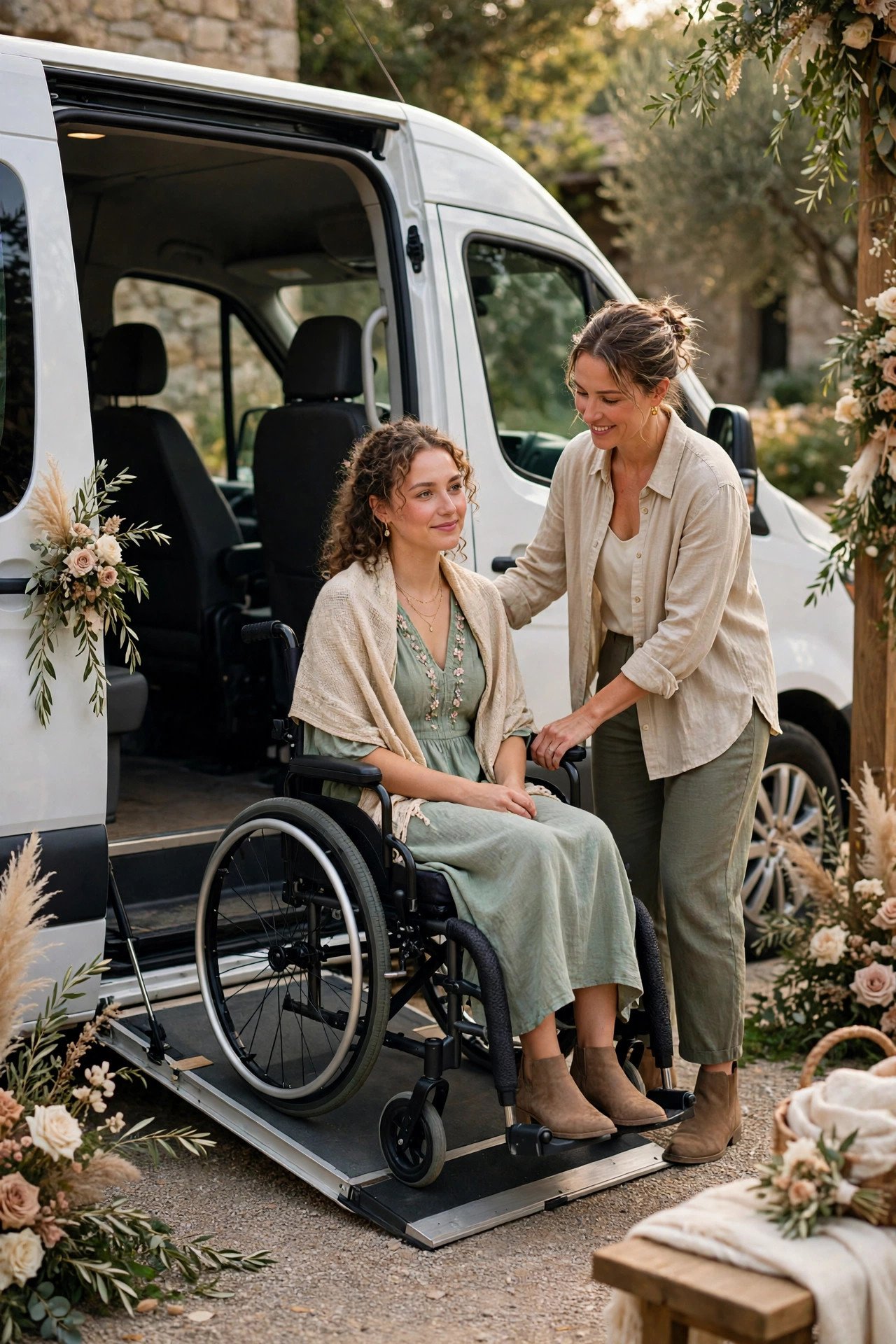 Reserve Extra Boarding Time — wedding idea illustrated for Accessible Wedding Transportation Tips