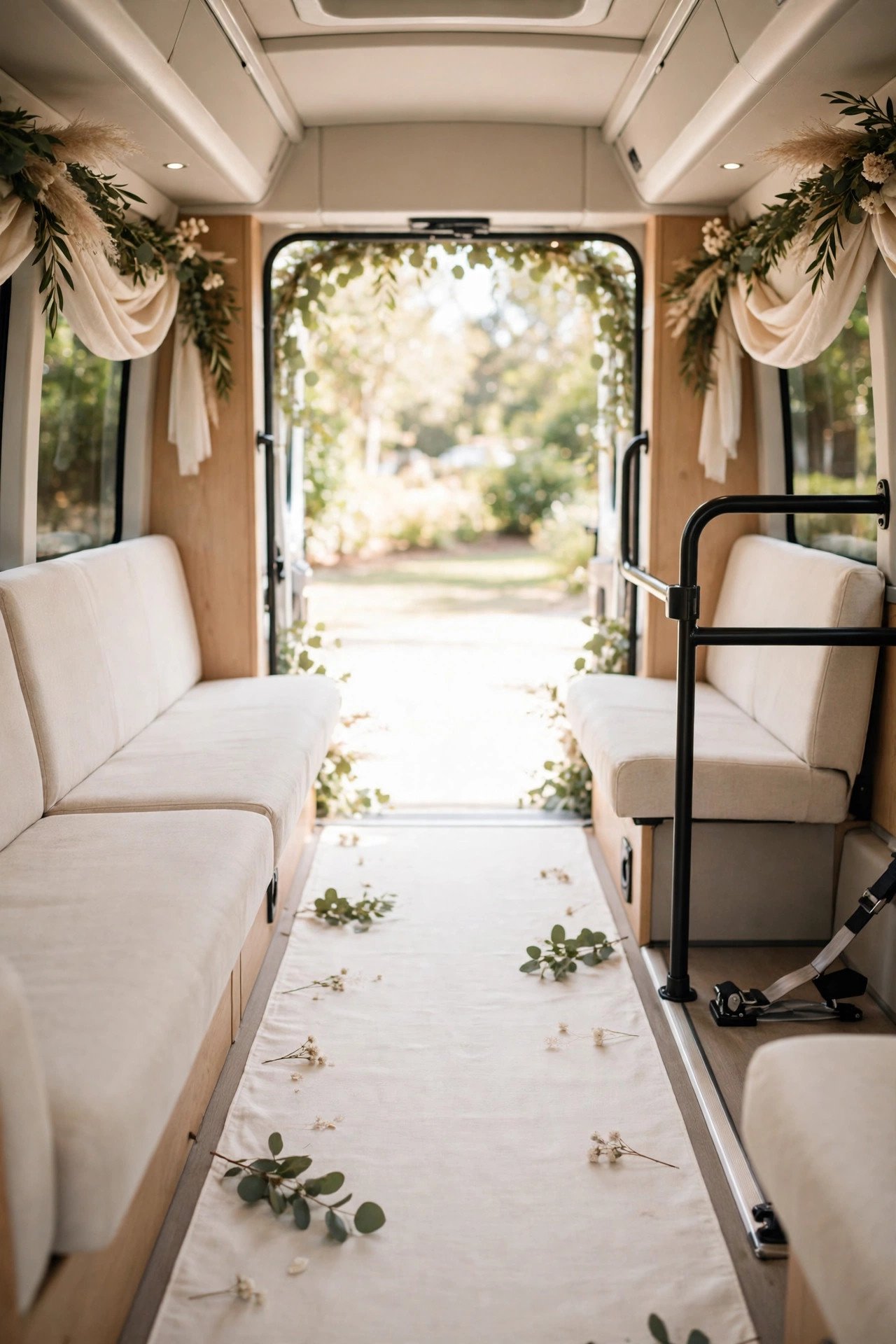 Keep Aisles and Doors Clear — wedding idea illustrated for Accessible Wedding Transportation Tips