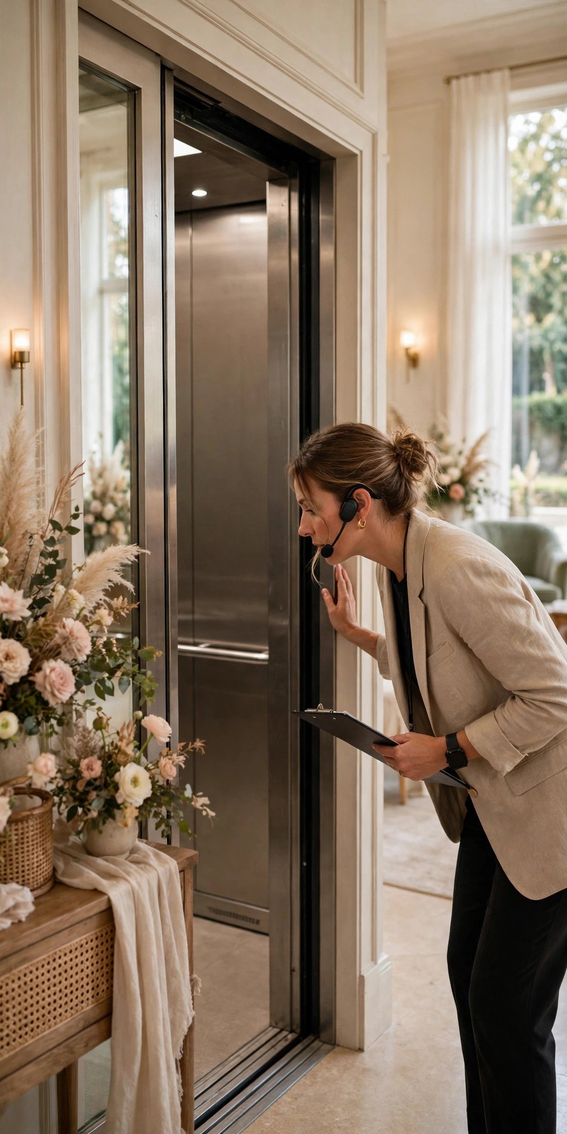 Check Elevator and Lift Access at Venues — wedding idea illustrated for Accessible Wedding Transportation Tips