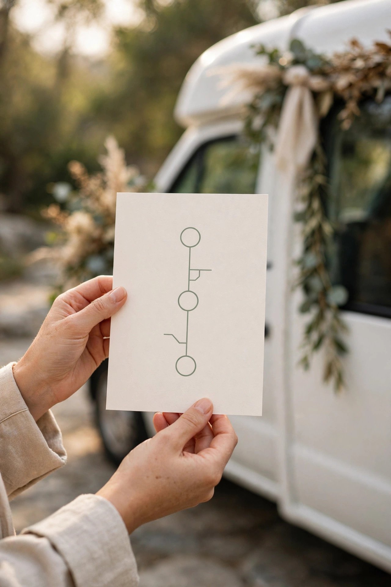 Share a One-Page Timeline — wedding idea illustrated for 15 Wedding Transportation Tips