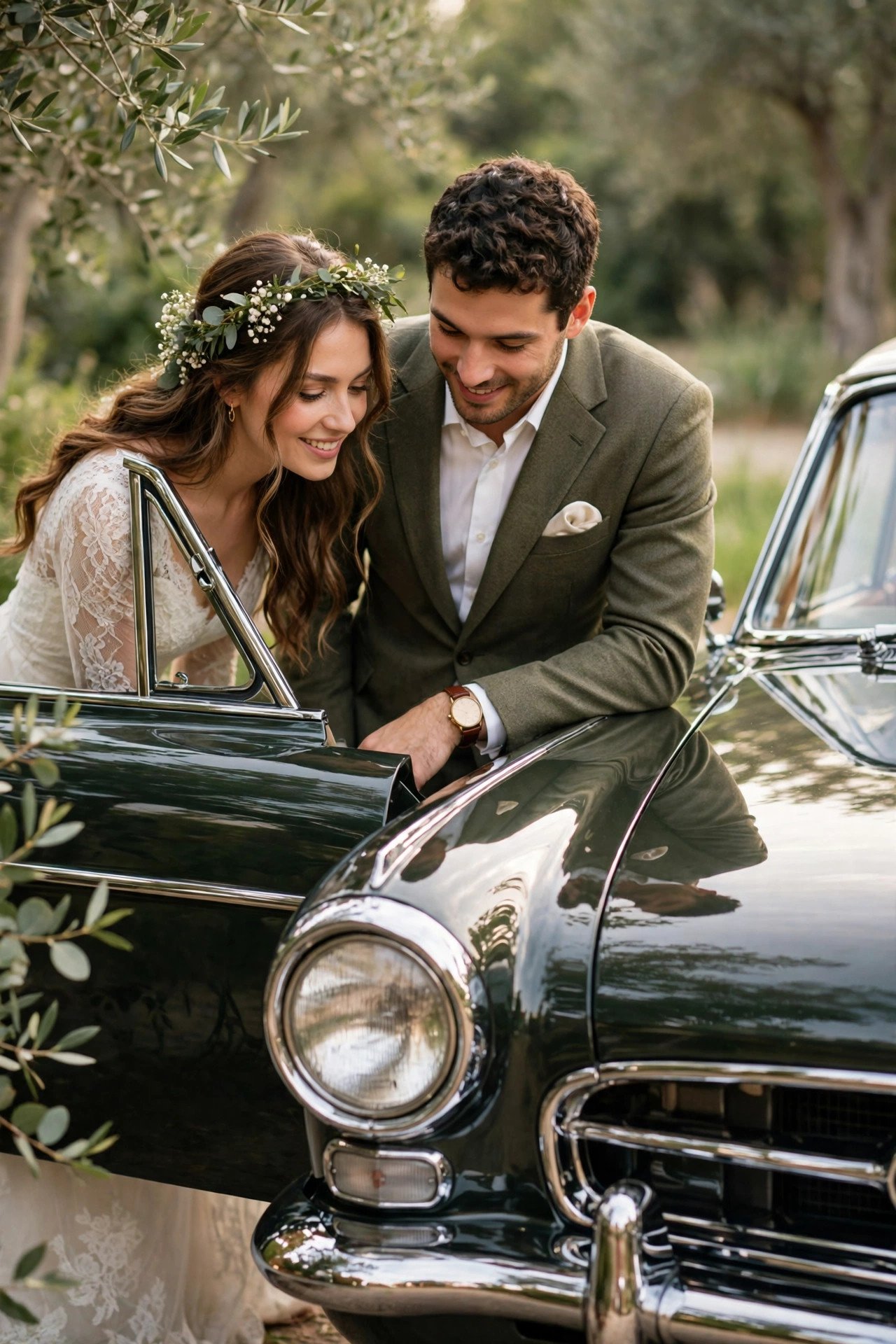 Verify the Car In Person — wedding idea illustrated for Renting a Classic Car for Your Wedding