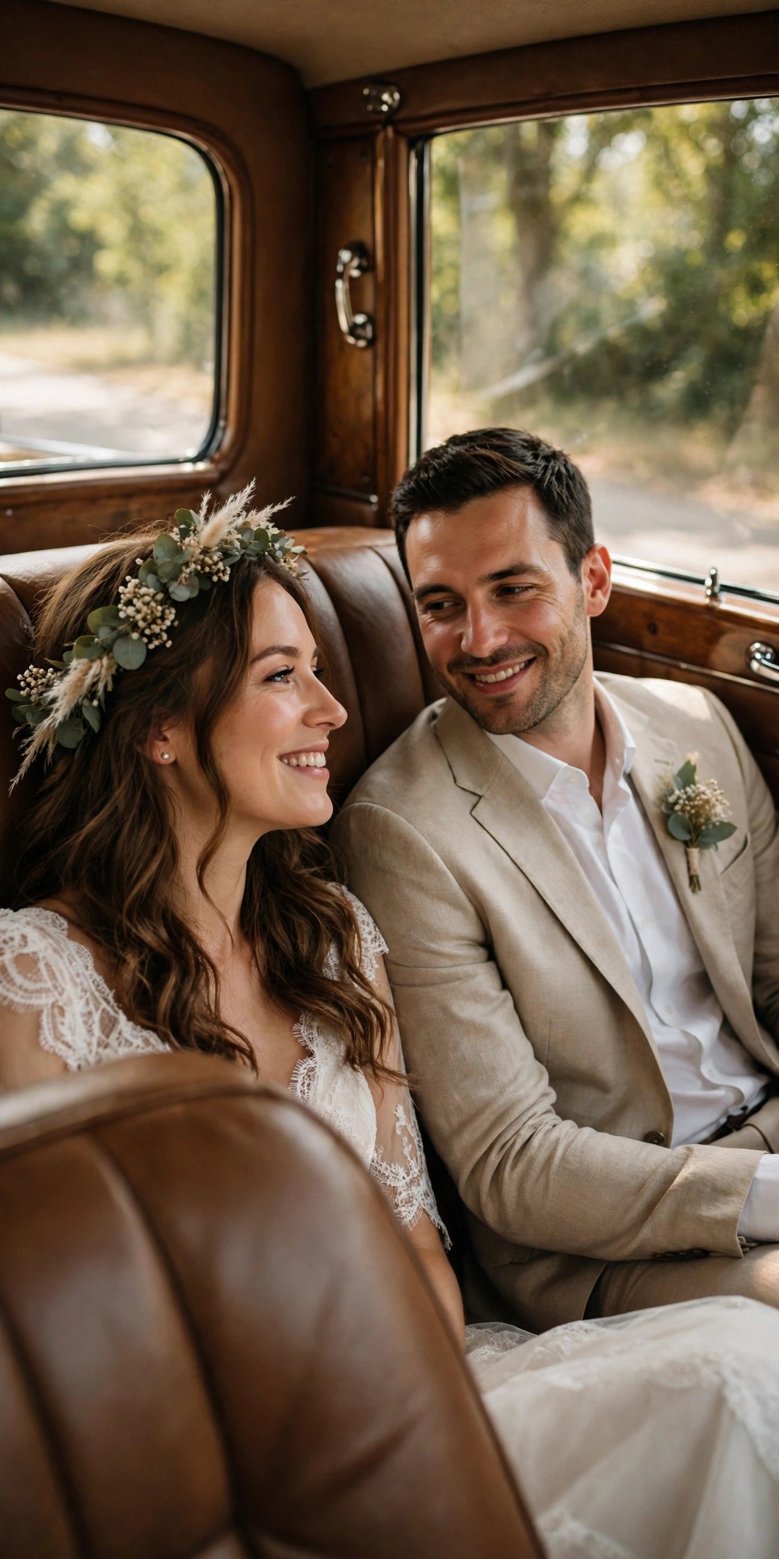 Test the Ride Comfort — wedding idea illustrated for Renting a Classic Car for Your Wedding