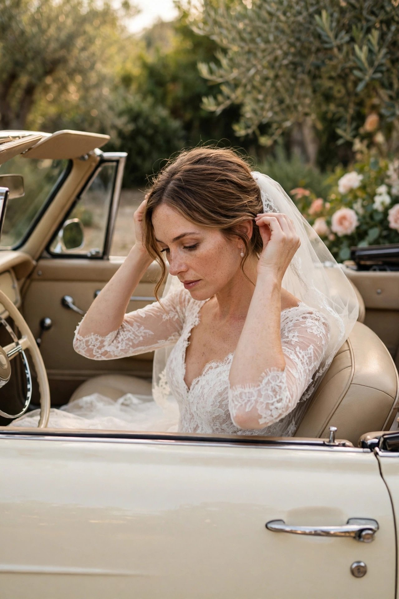 Consider a Convertible Carefully — wedding idea illustrated for Renting a Classic Car for Your Wedding