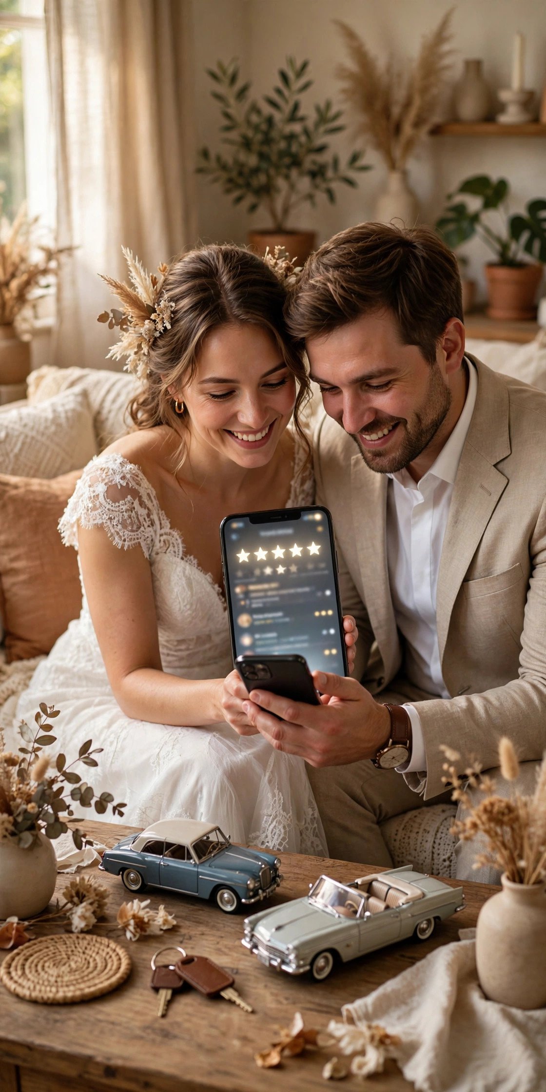 Read Real Couple Reviews — wedding idea illustrated for Renting a Classic Car for Your Wedding