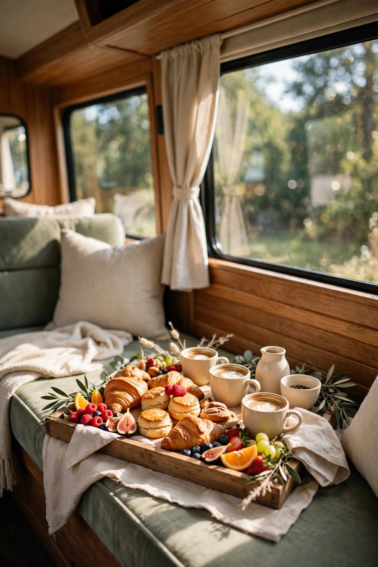 Stock a Coffee and Snack Bar — wedding idea illustrated for 15 Wedding Party Bus Ideas