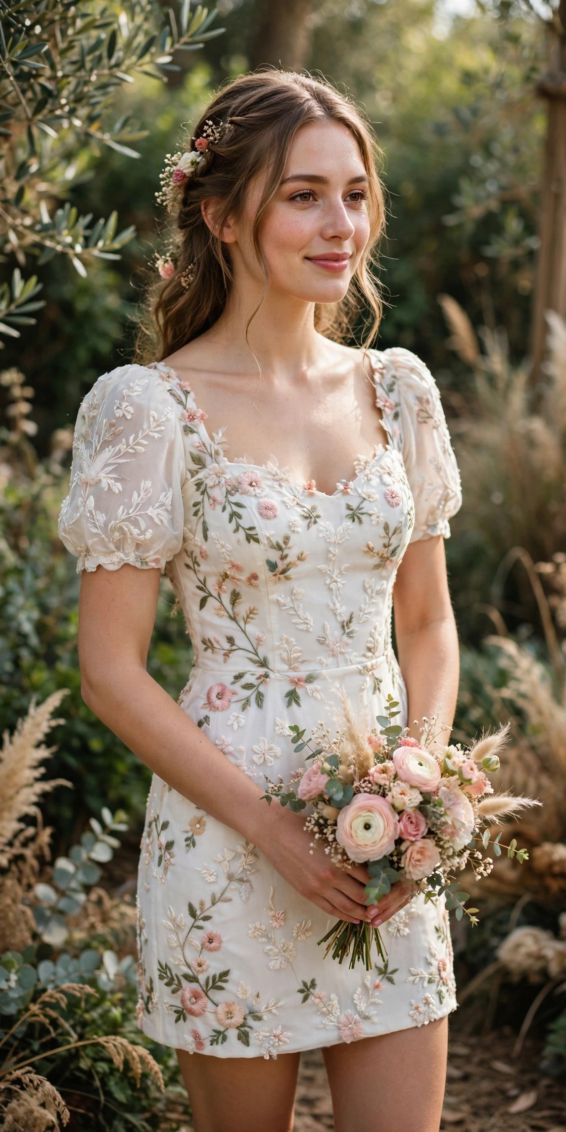 Floral Embroidered Mini — wedding idea illustrated for 30 Wedding Reception Dresses