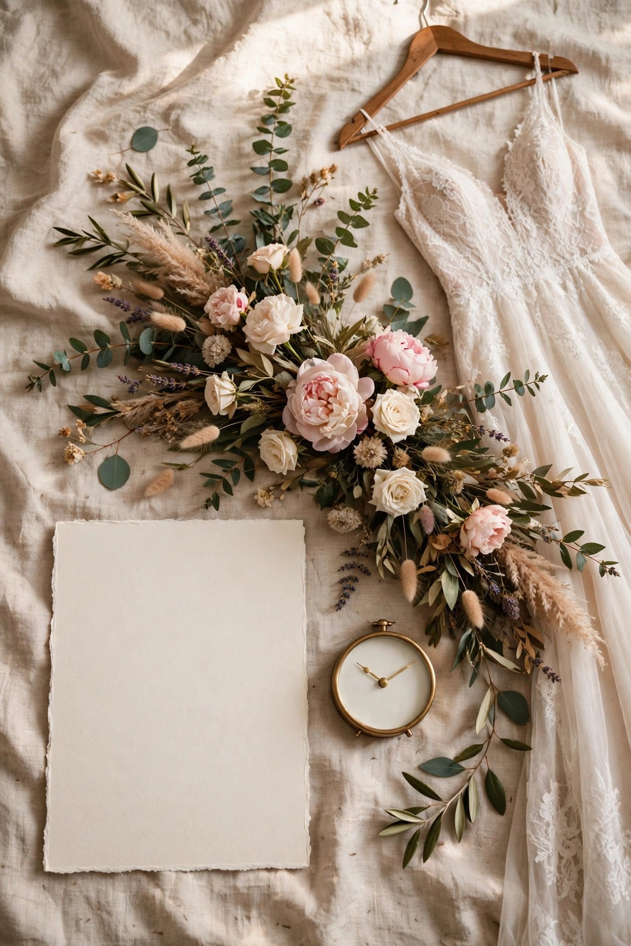 Wedding day timeline card showing the outfit change scheduled after dinner