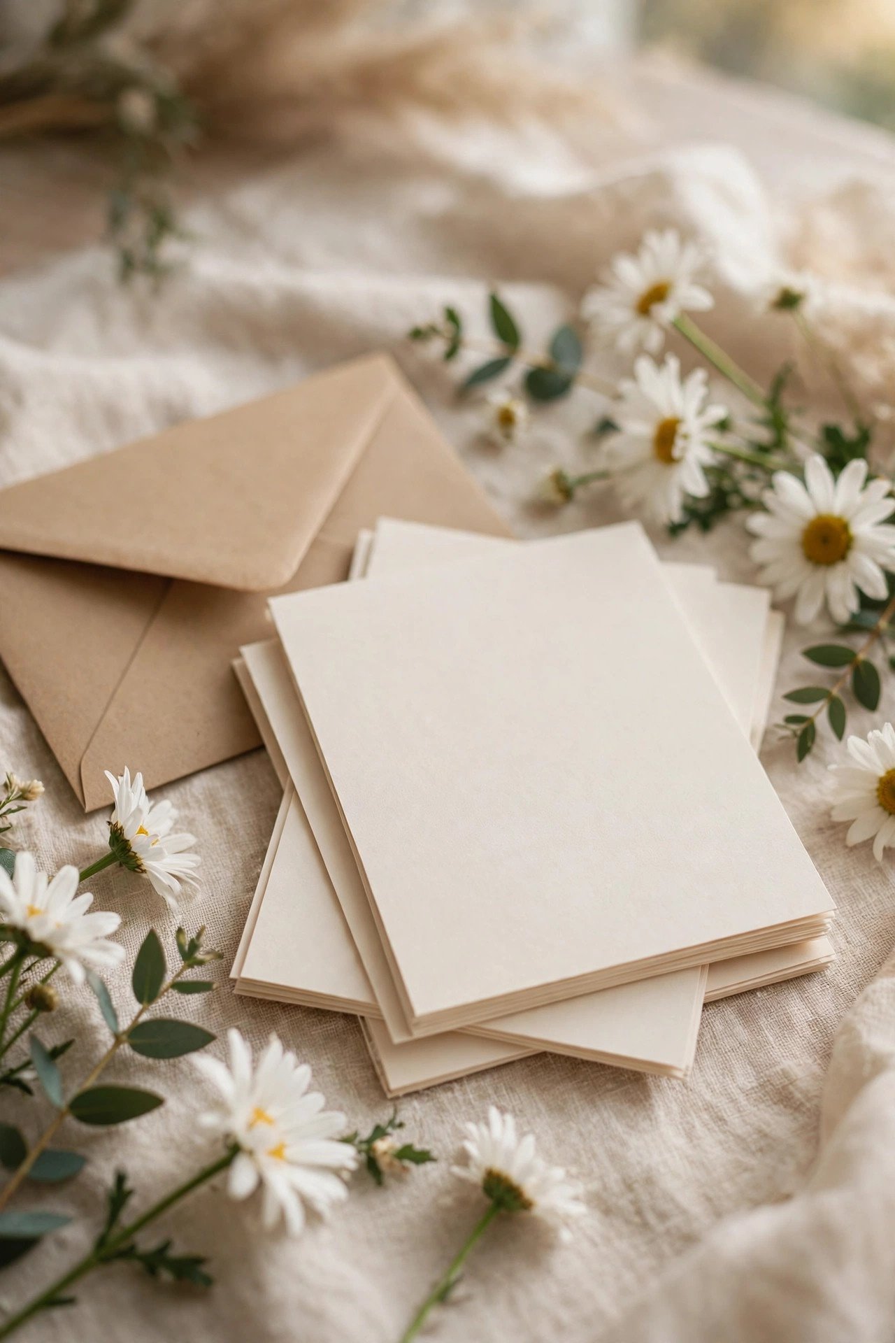 Wedding invitation wording example — Second Wedding — Warm and Simple