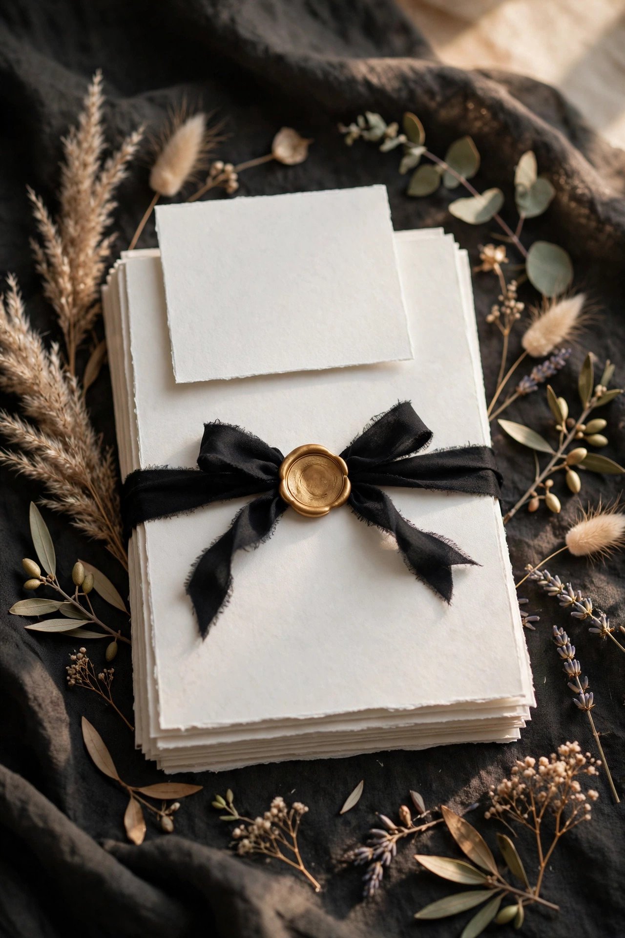 Wedding invitation wording example — Dress Code Line — Black Tie