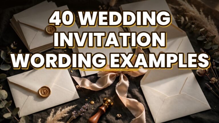 40 Wedding Invitation Wording Examples (2027)