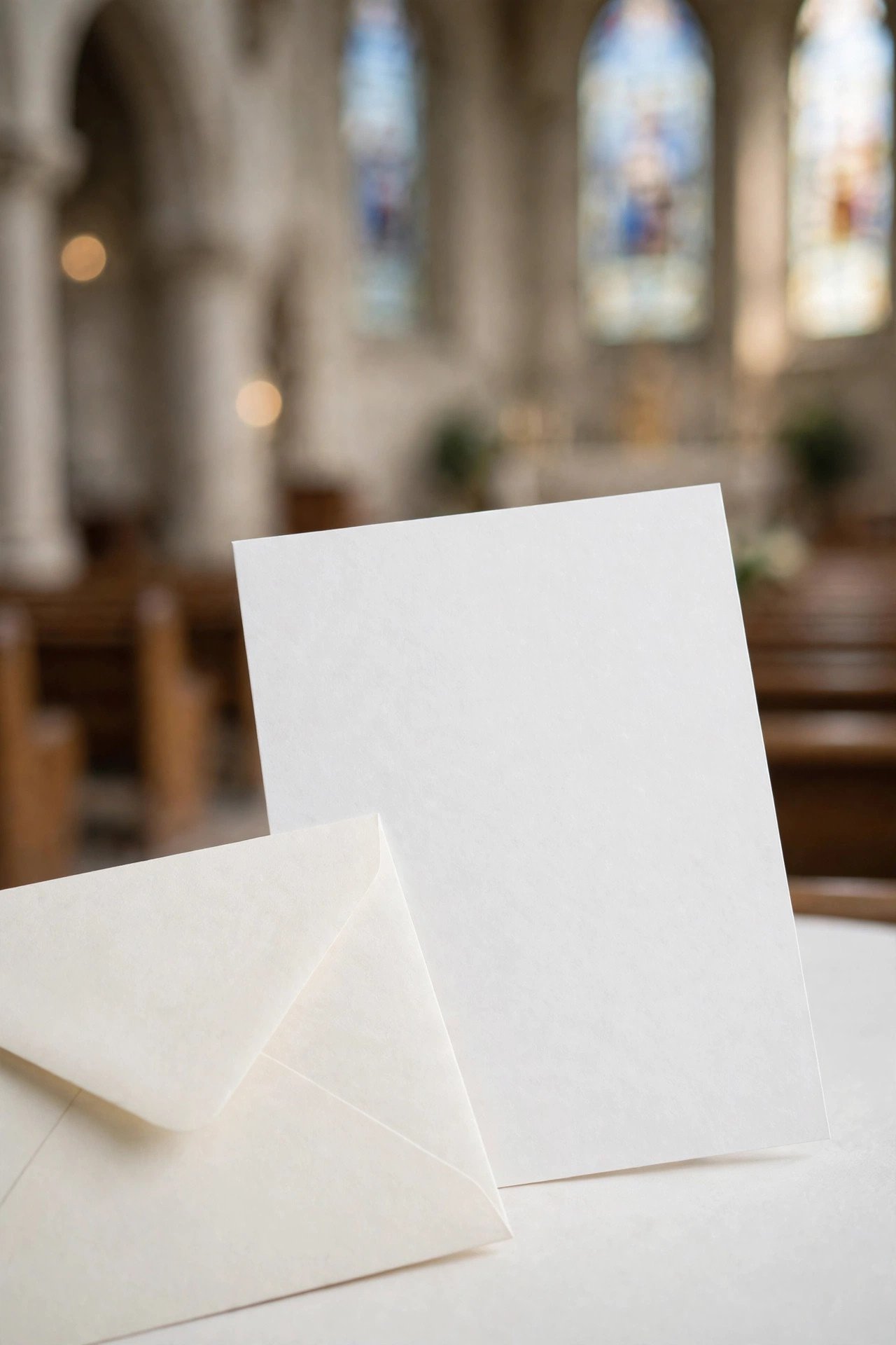 Classic formal church invitation hosted by the bride's parents